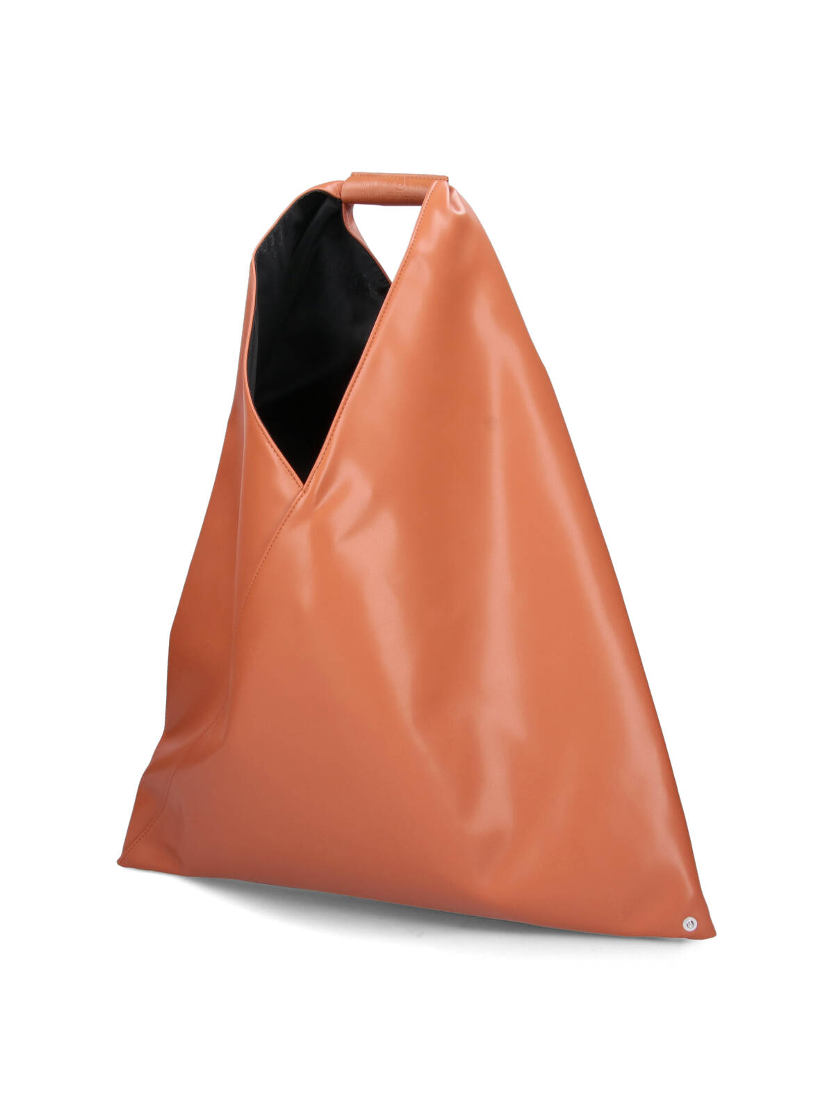 Mm6 Maison Margiela Medium Triangular Tote Bag In Eco-leather In Brown
