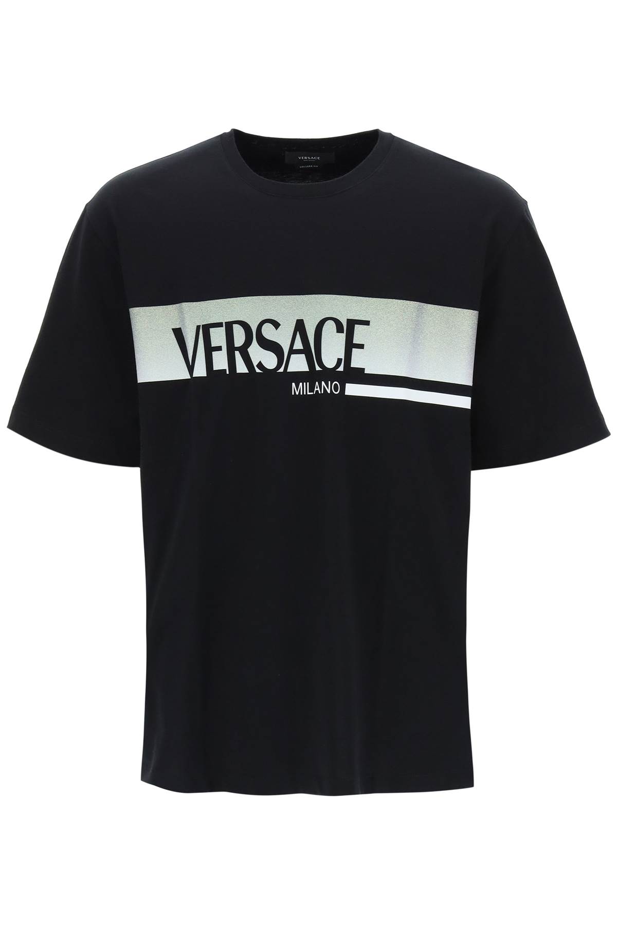 Versace College Fit T-shirt With Glitter Logo