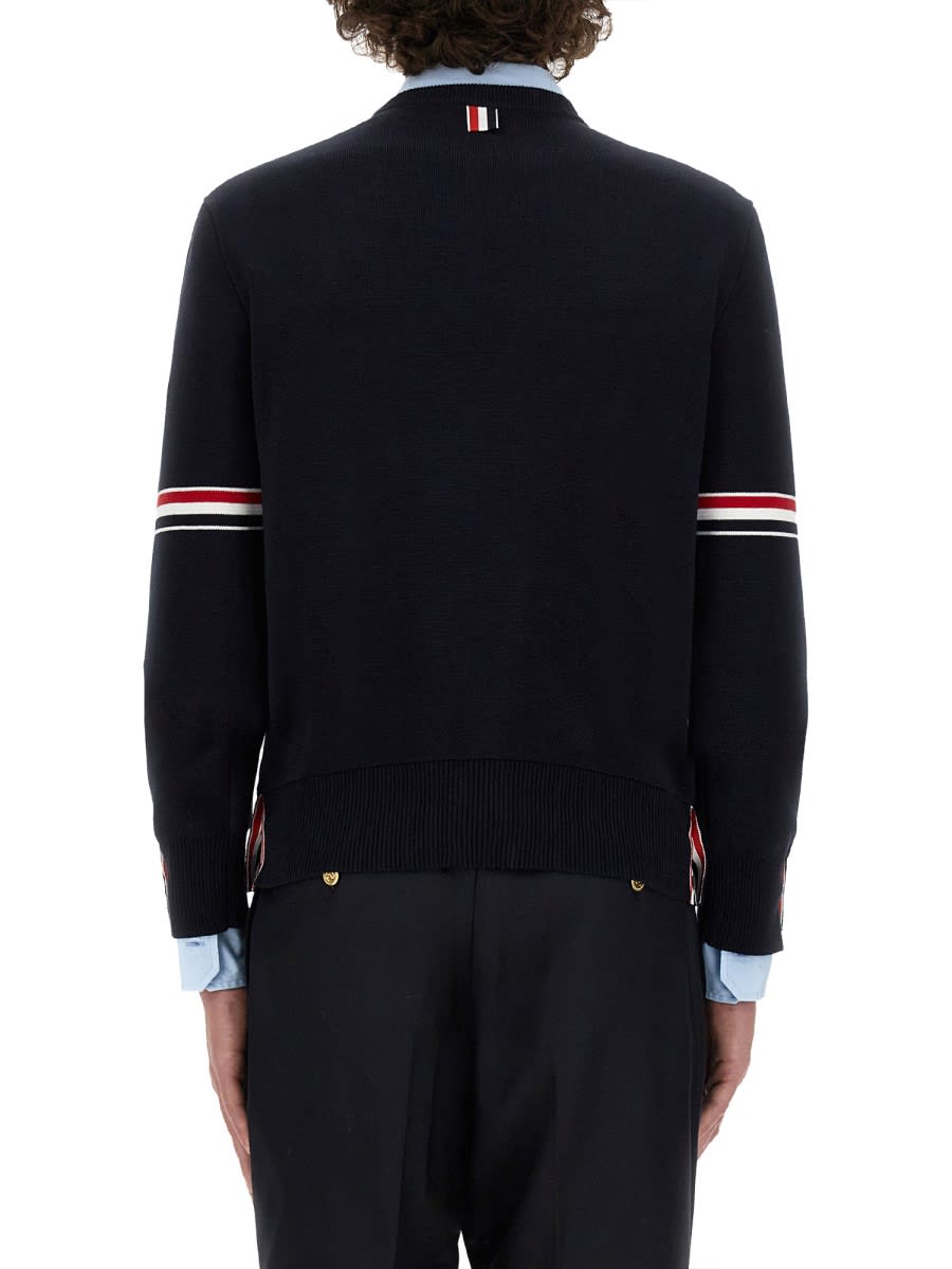 Shop Thom Browne Cotton Jersey In Blue