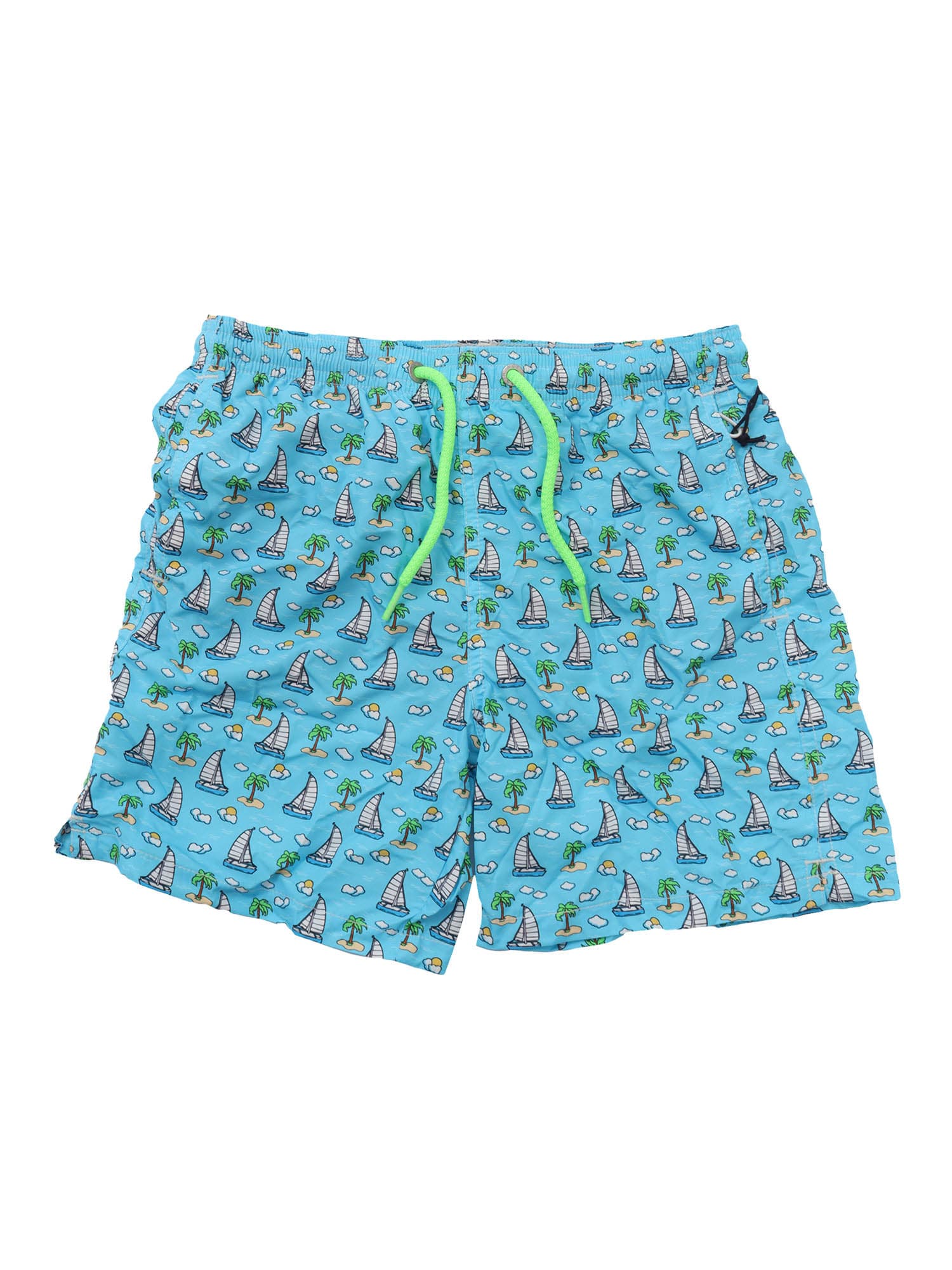 Mc2 Saint Barth Kids' Ultralight Swim Short In Blue