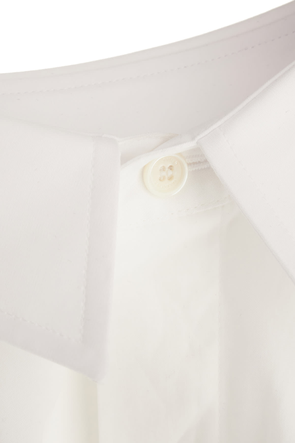 Shop Valentino White Poplin Shirt In Bianco