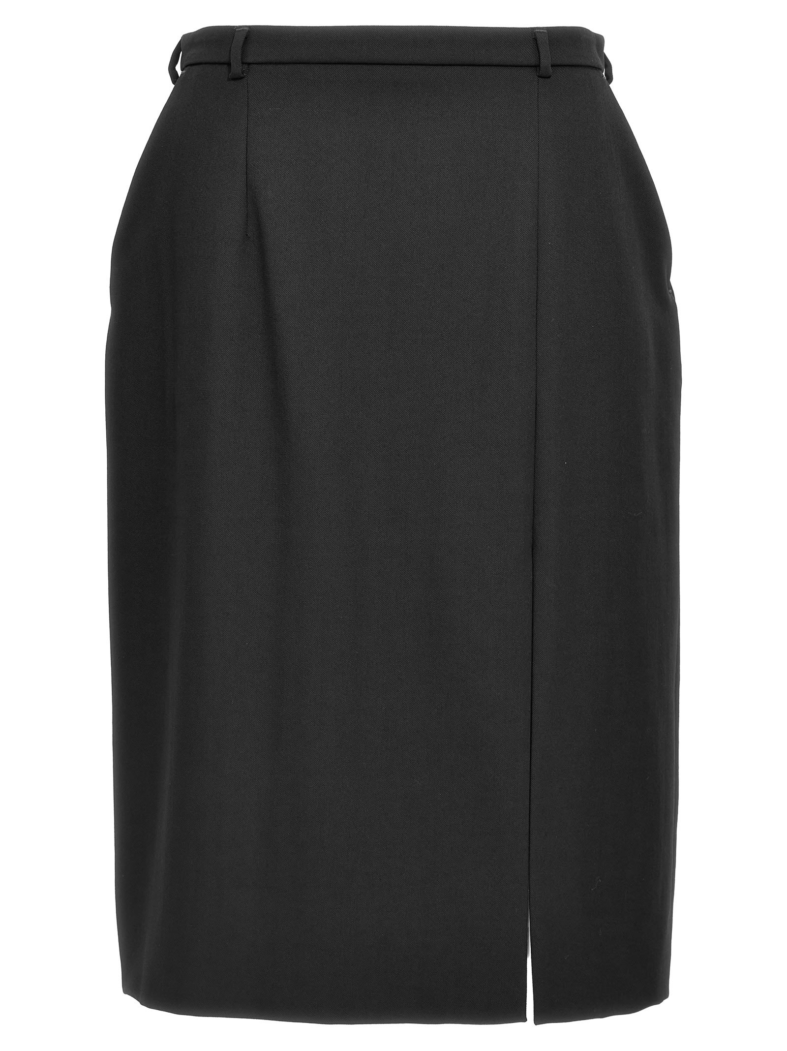 Shop Dolce & Gabbana Slit Skirt In Black