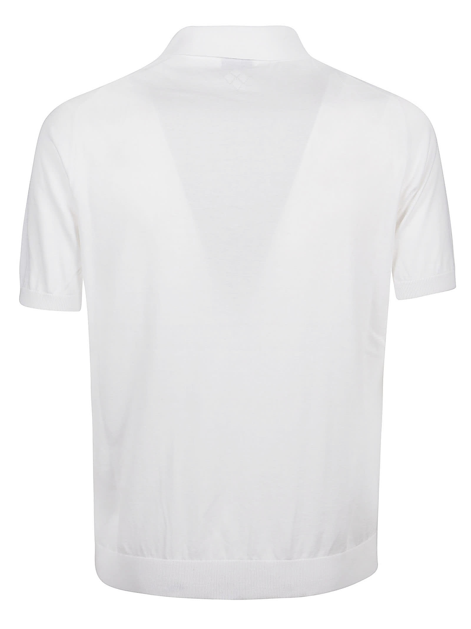 Shop Ballantyne Short Sleeve Polo Shirt In Optical White