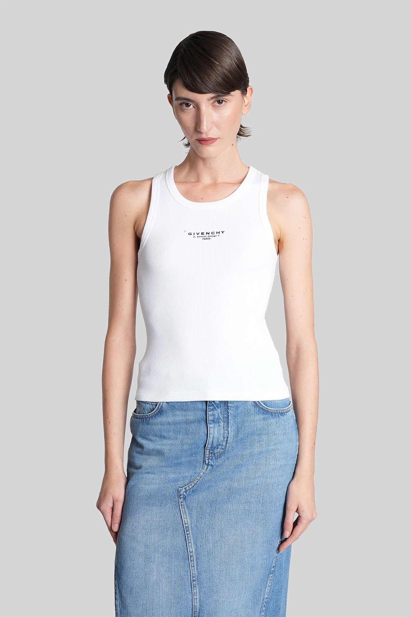 Givenchy Tank Top In White Cotton