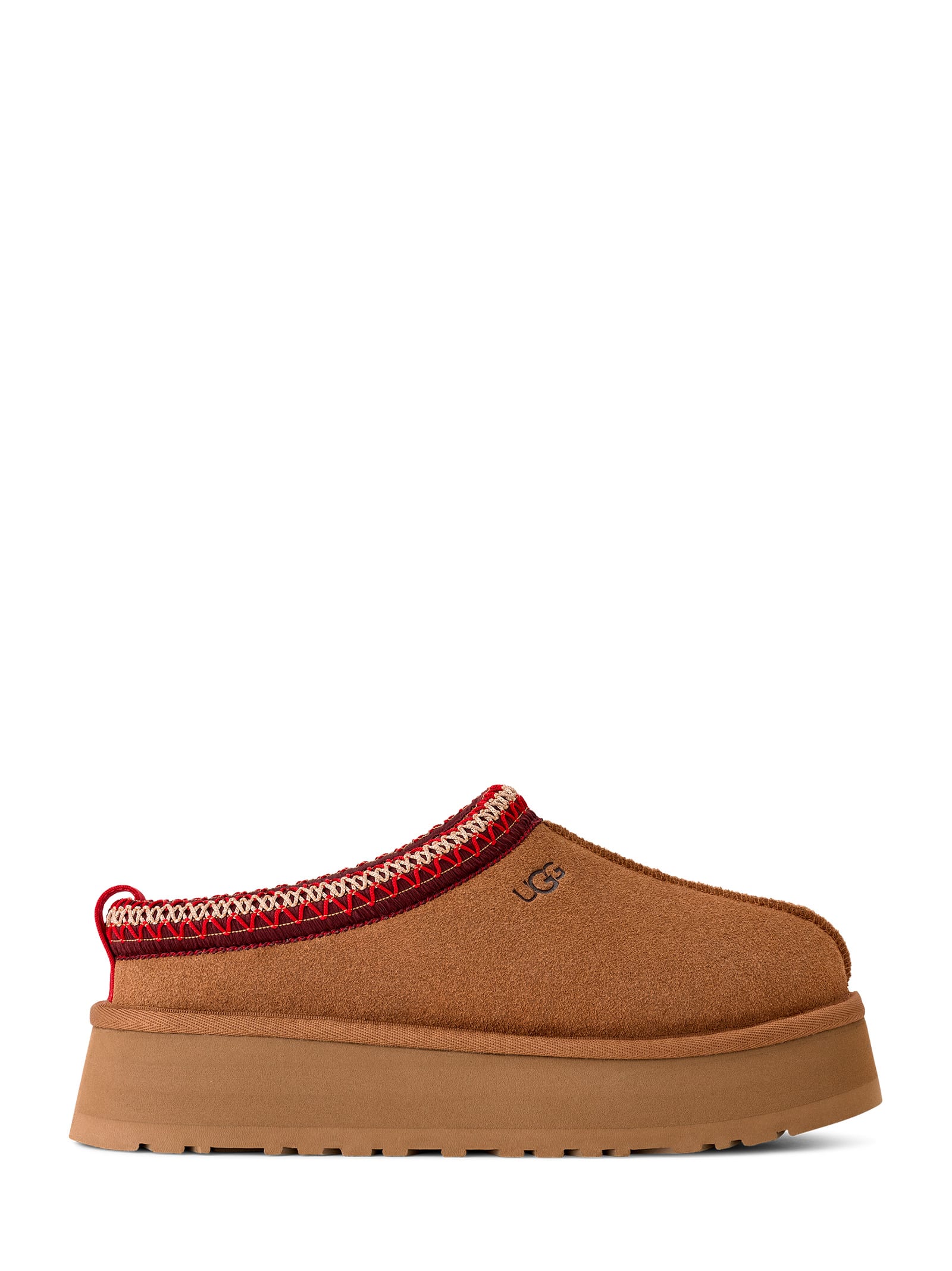 Ugg Tazz Womens Embroidered Slip On Slide Slippers In Brown
