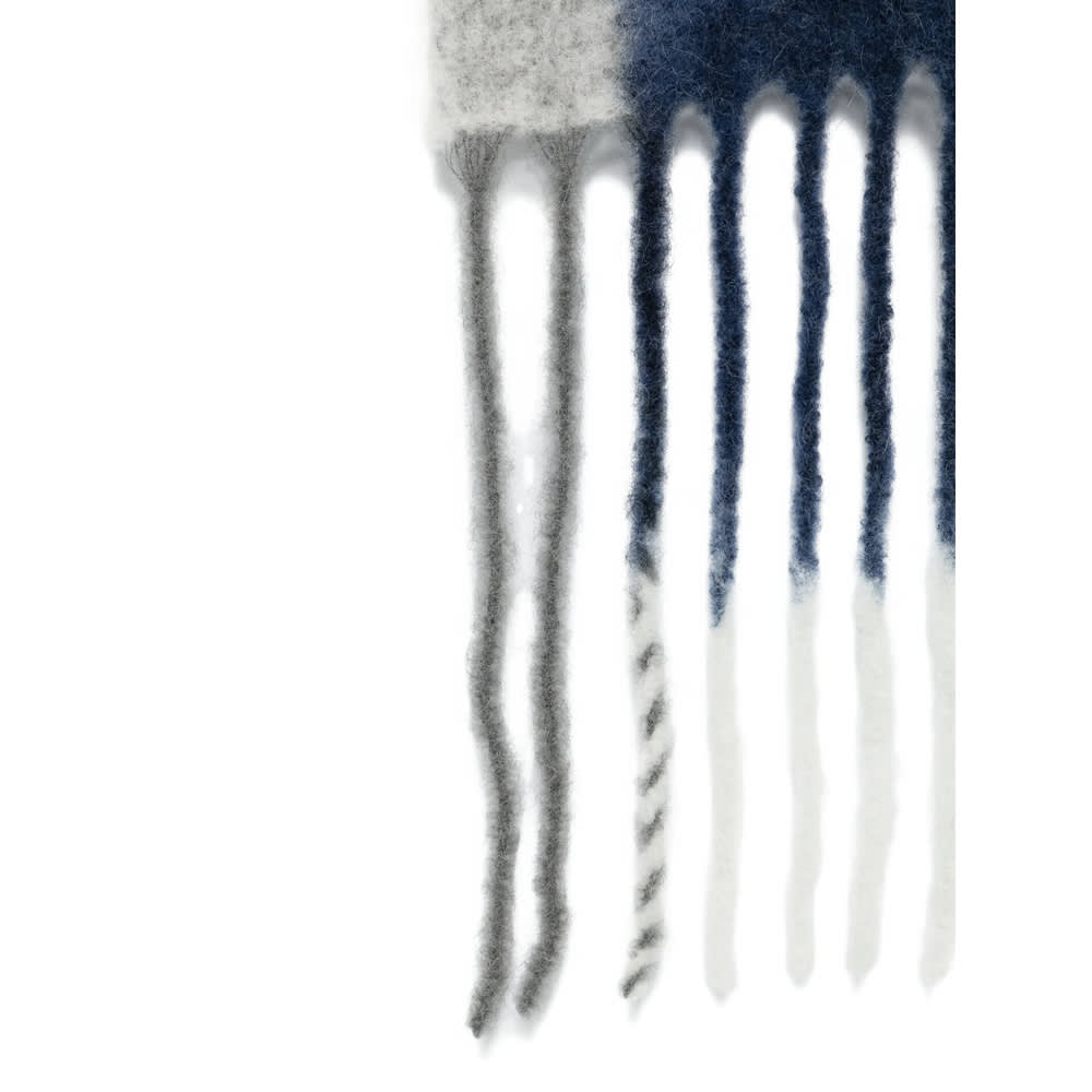 Altea Block-colour Fringed Scarf In Gray