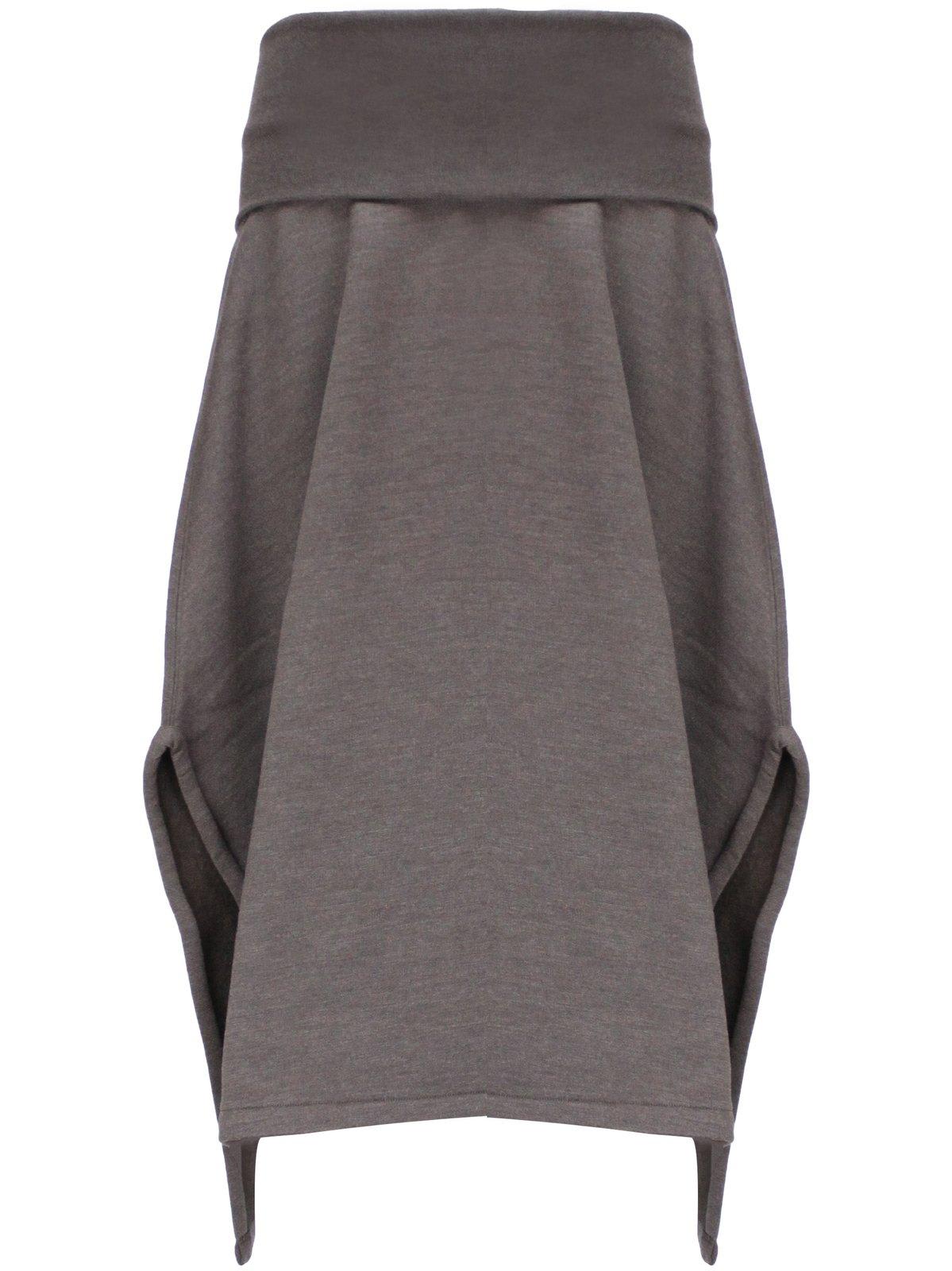 Side-slit Waistband Skirt