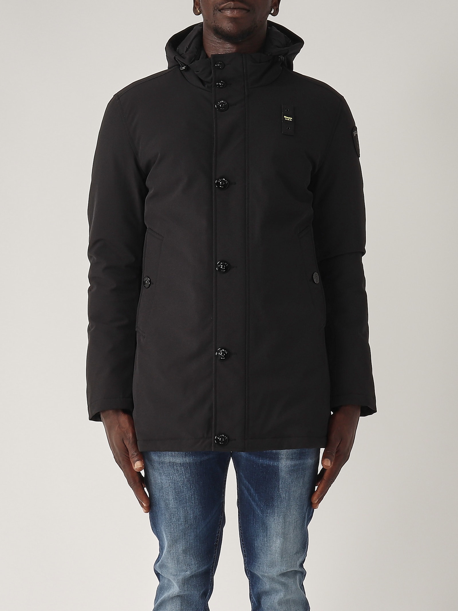 Shop Blauer Giubbotto Uomo Chester Interno 100 Piuma Jacket In Nero