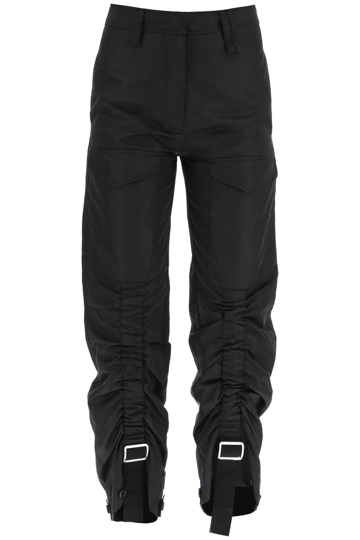 Shop Simone Rocha Adjustable Satin Cargo Pants In Black (black)