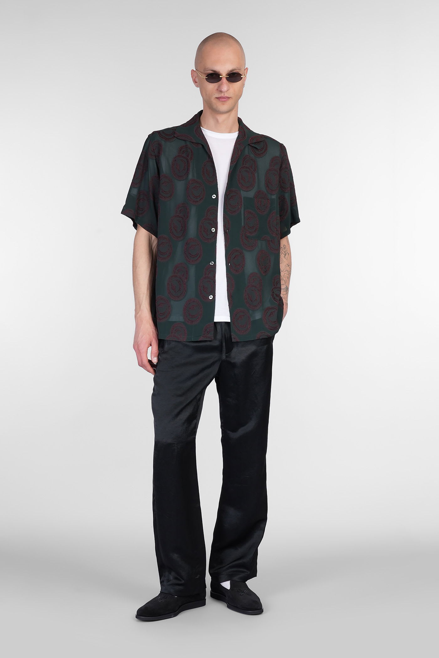 Needles Pants In Black Acetate In Black