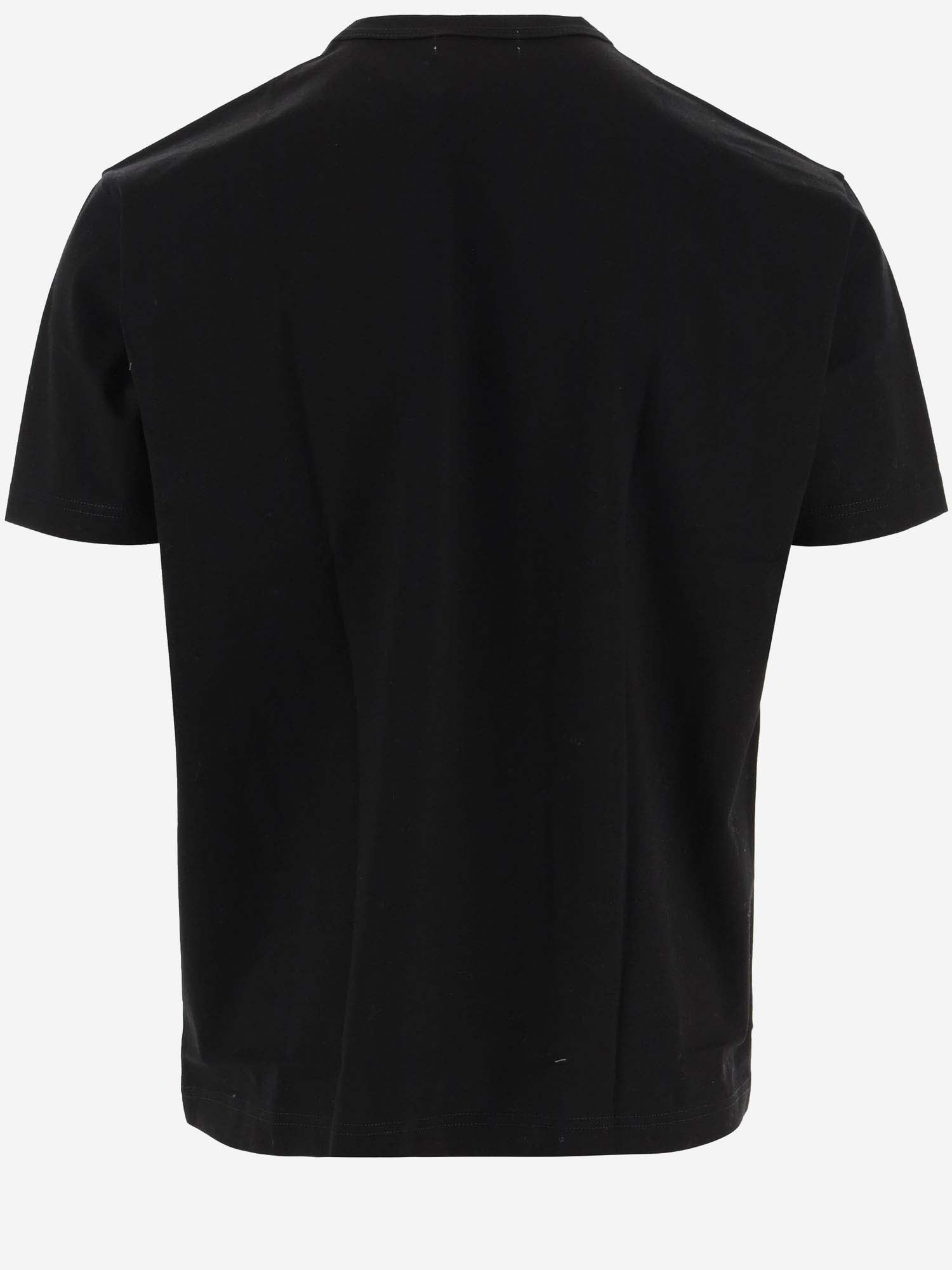 Shop Junya Watanabe Cotton T-shirt With Print In Black