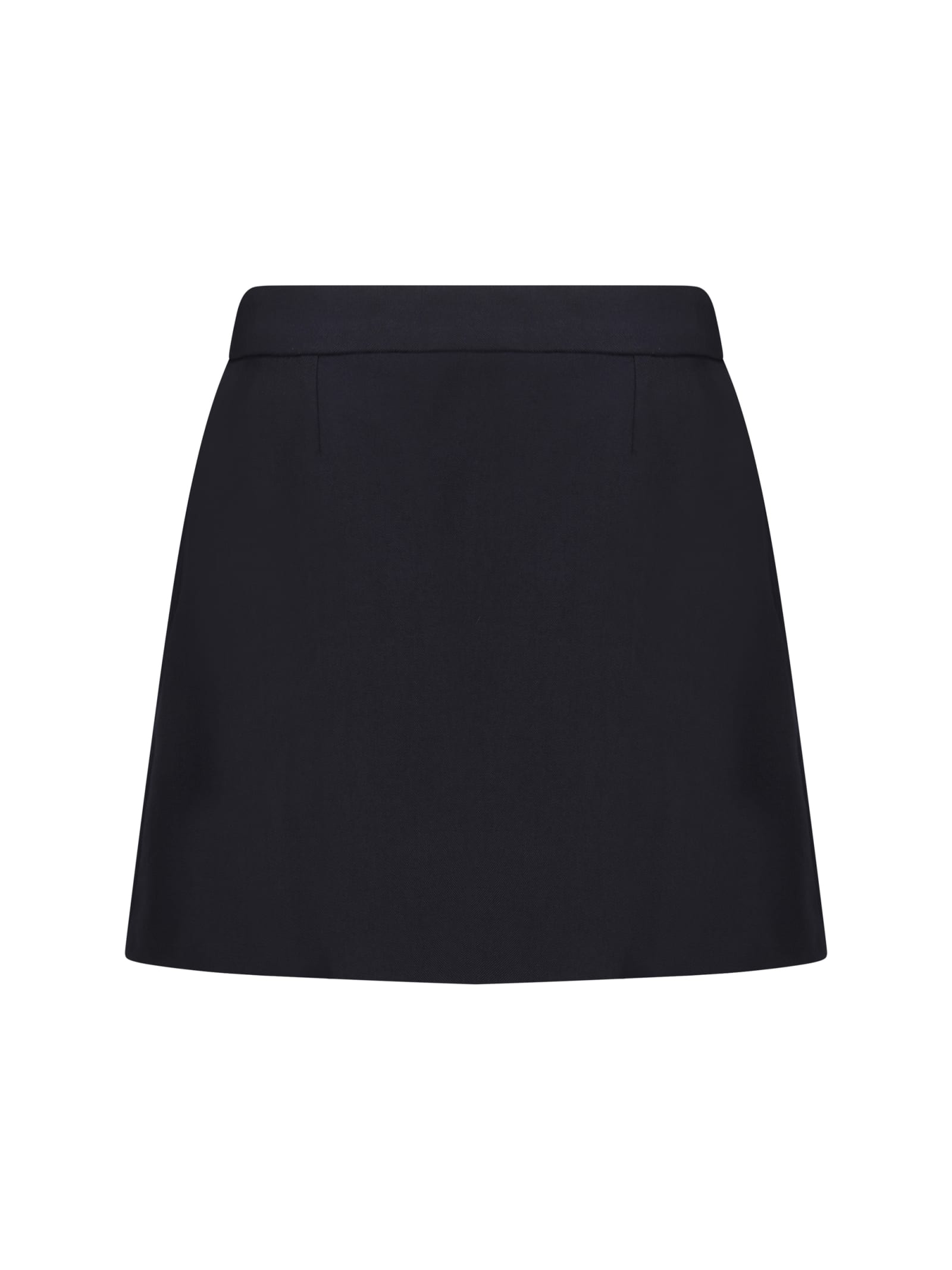 Shop Alexander Mcqueen Wrap Skirt In Navy