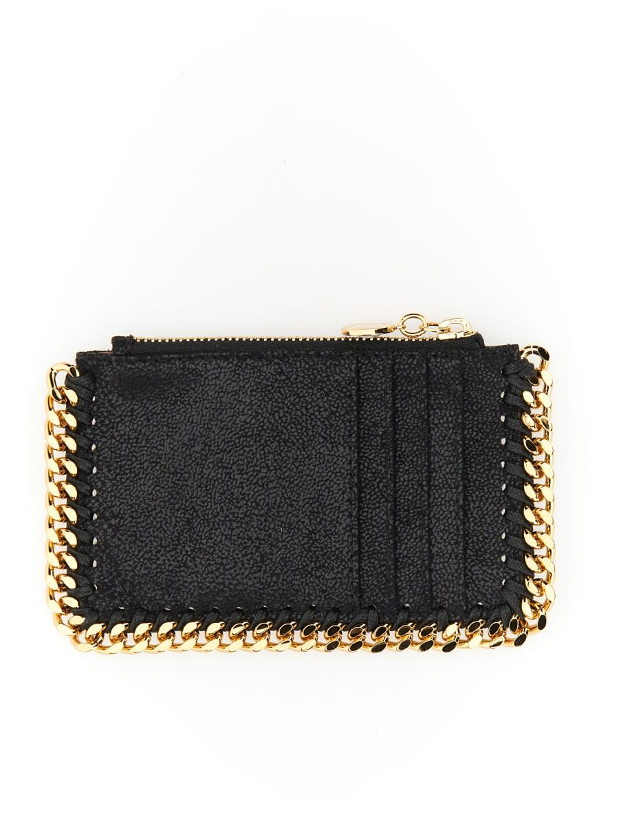 Shop Stella Mccartney Falabella Card Holder In Black