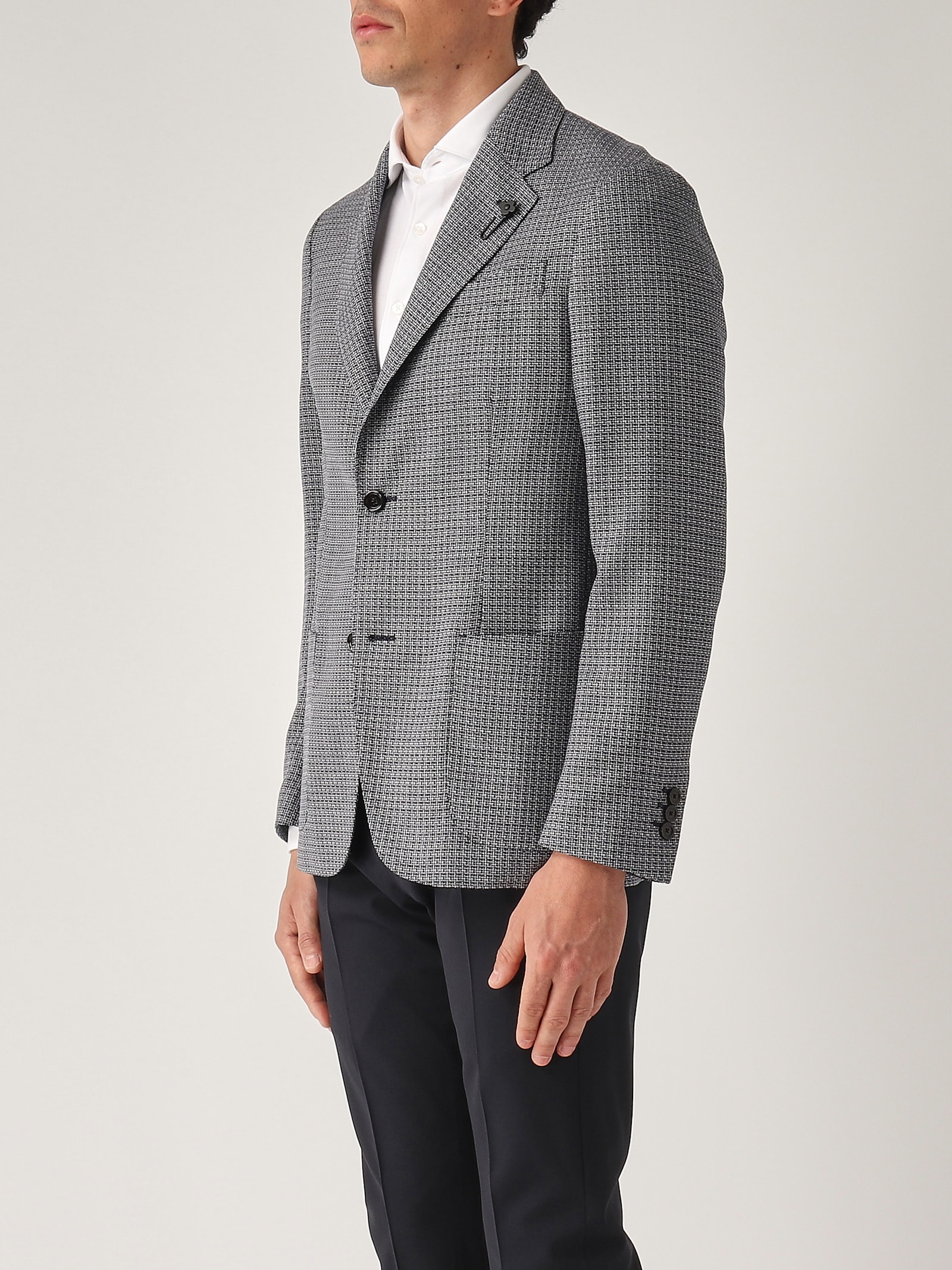 Lardini Blazer 2 Bottoni Blazer In Bianco-blu