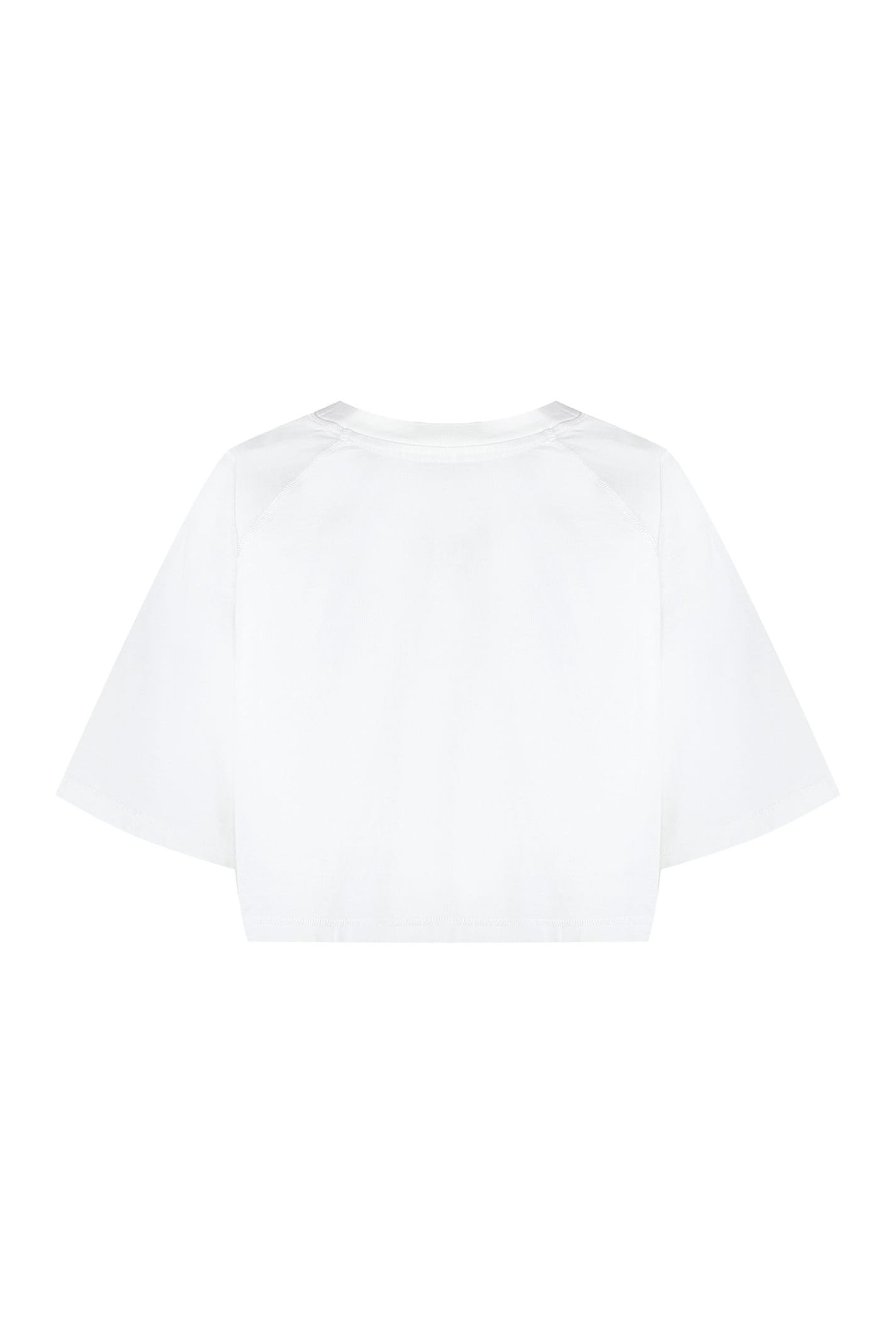 Shop Kenzo By Verdy Cotton Crop Top With Logo In White