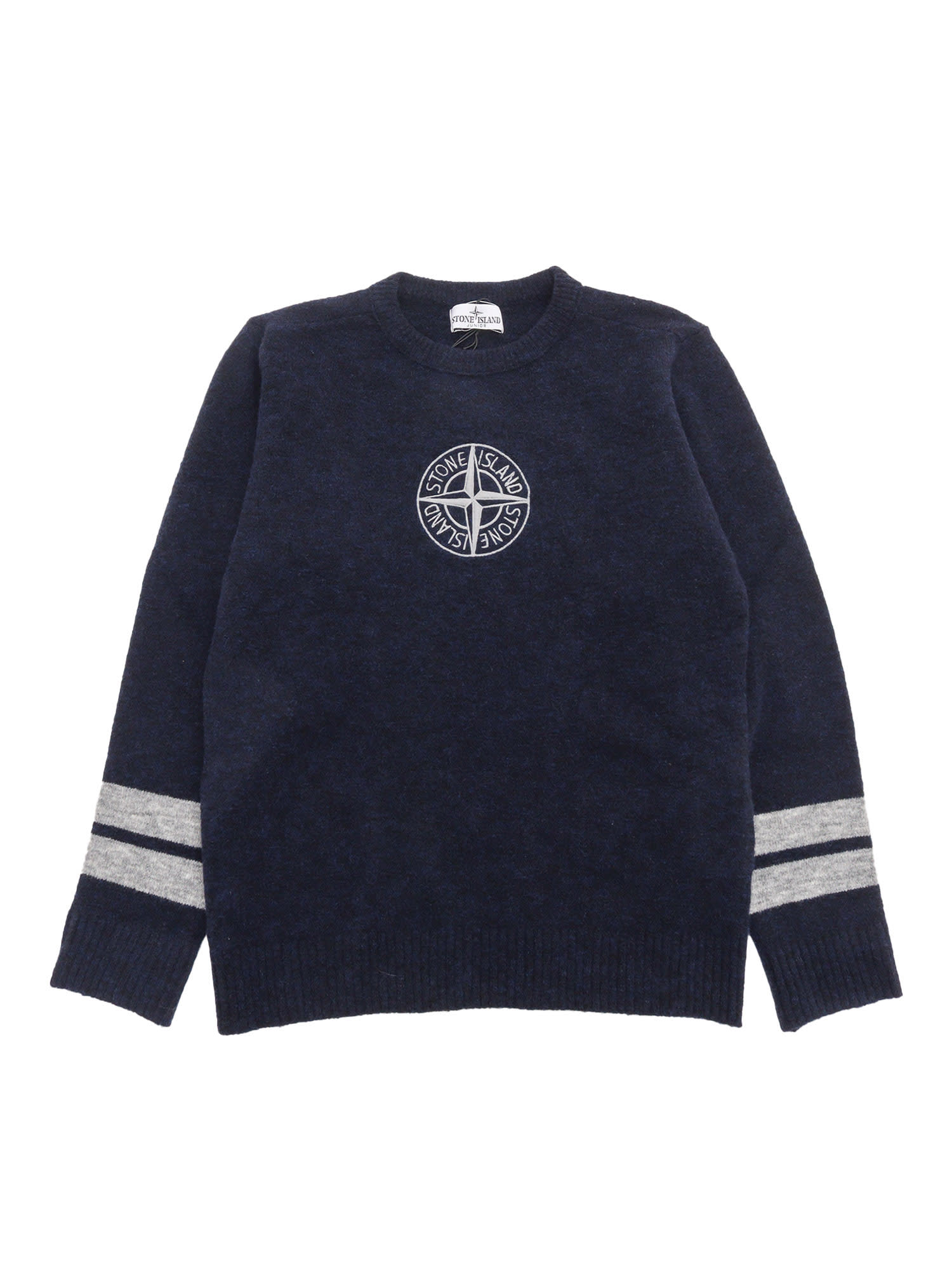 Stone Island Compass-motif Sweater In Blue