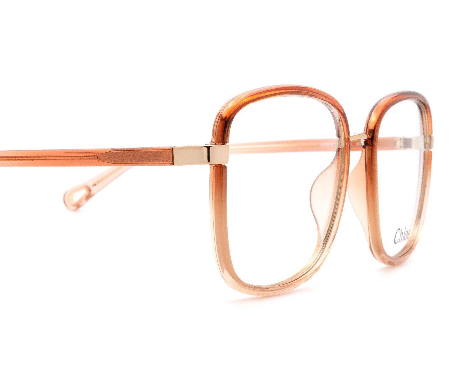 Shop Chloé Square Frame Glasses In 001 Orange Orange Transpa