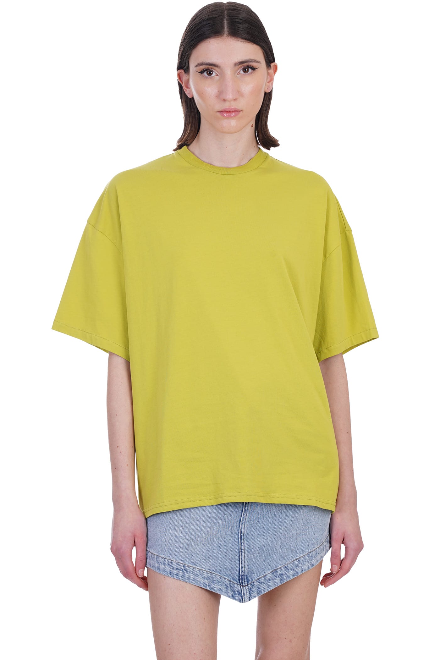 Alexandre Vauthier T-shirt In Green Cotton