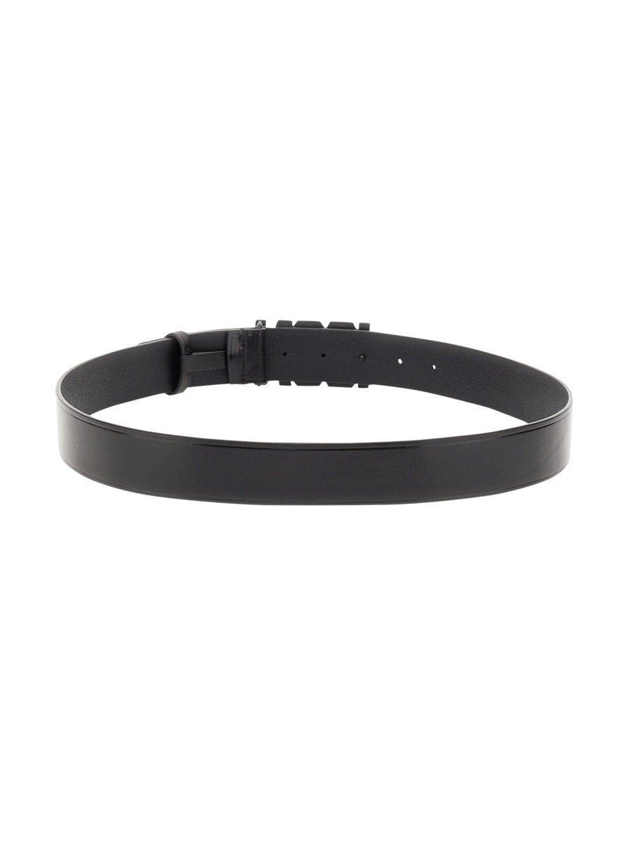 Dsquared2 Icon Plaque Buckle Belt In Nero/nero