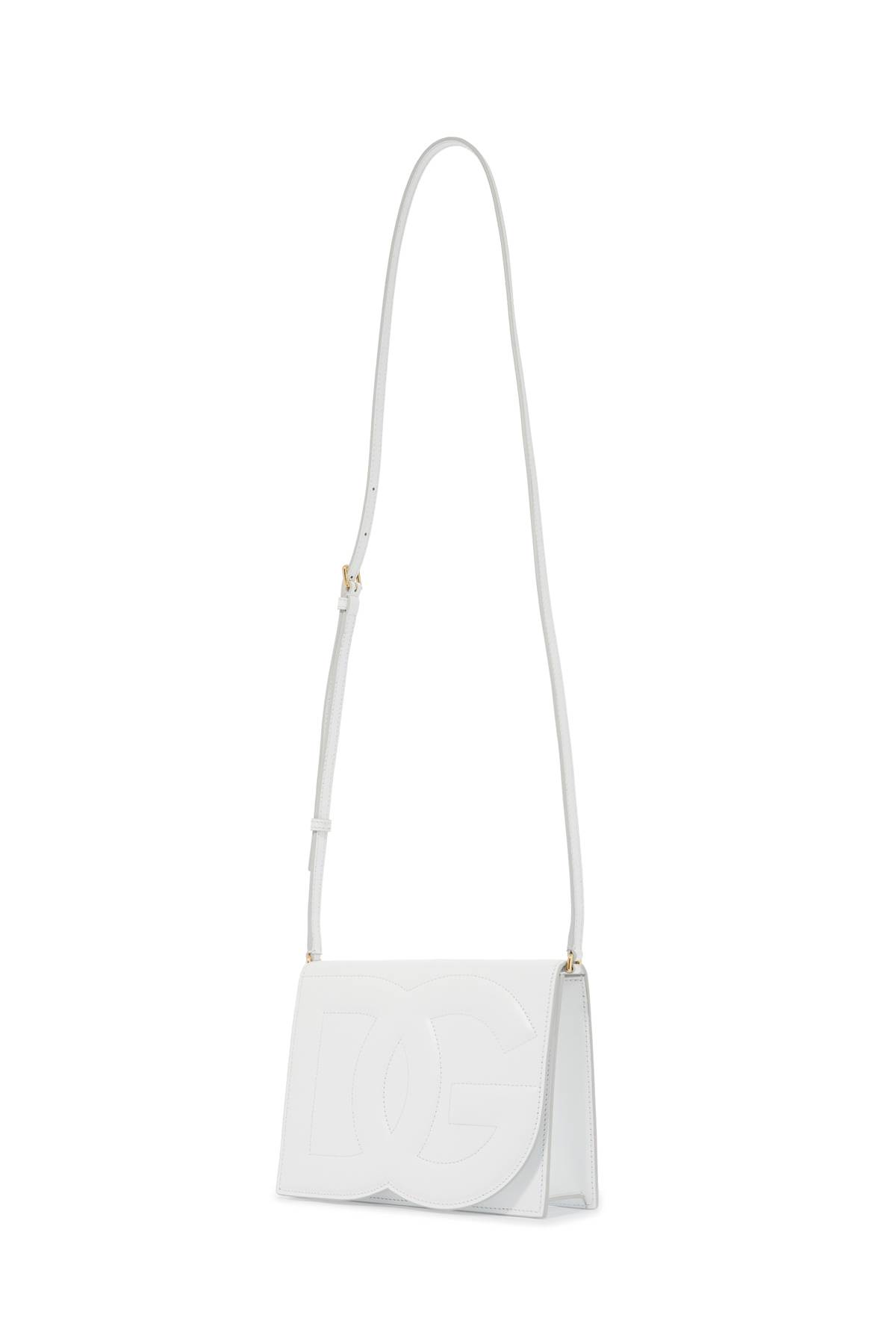 Shop Dolce & Gabbana Dg Logo Crossbody Bag In Bianco Ottico (white)