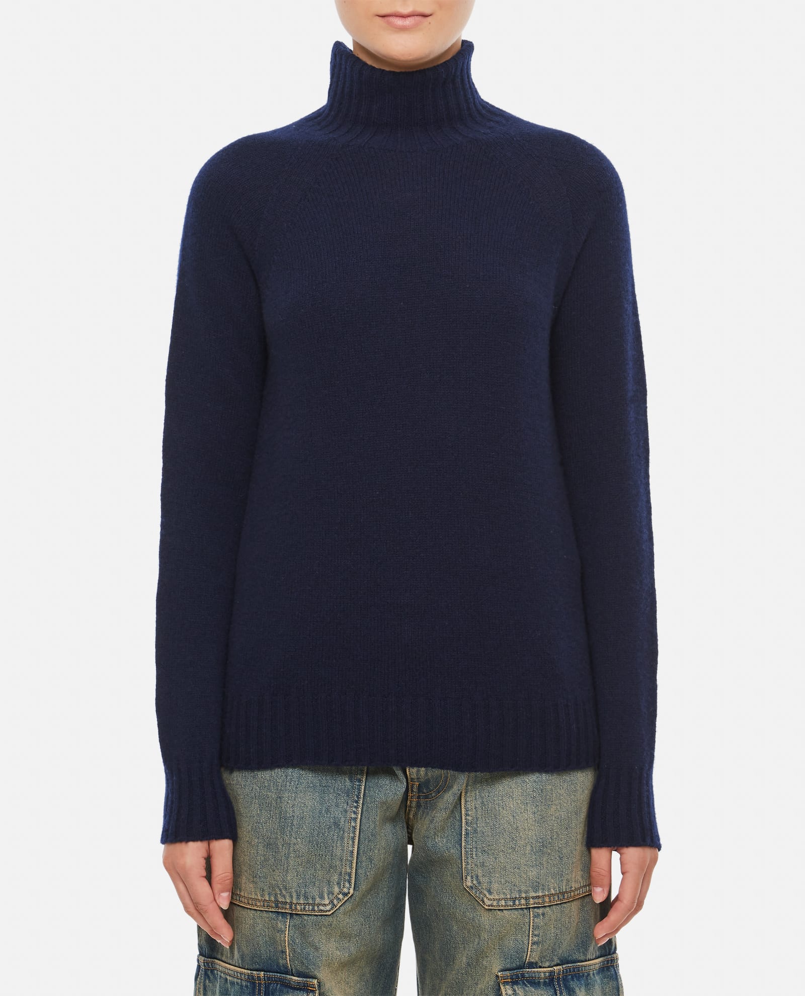 Shop Drumohr Turtleneck Sweater In Blue