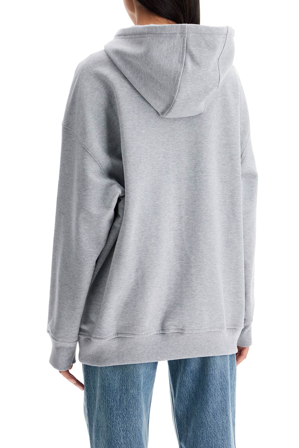 Shop Marni Oversized Organic Cotton Sweat In Sodium (grey)