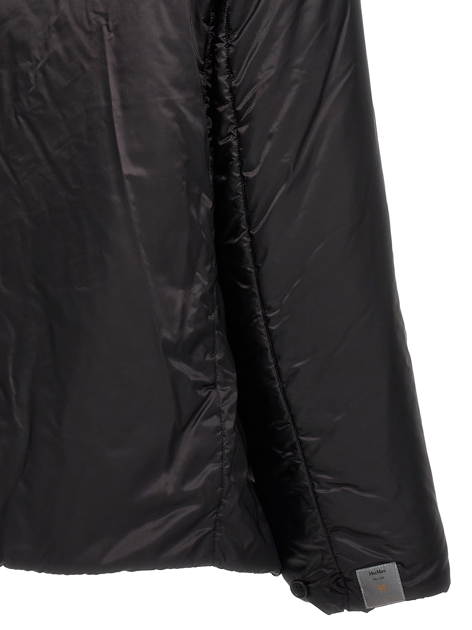 Max Mara The Cube Greenh Technical Fabric Jacket In Black