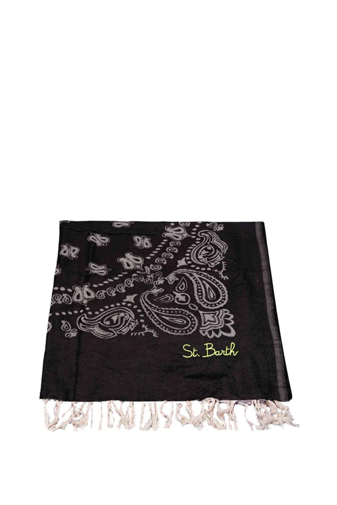 Shop Mc2 Saint Barth Beach Towel In Black