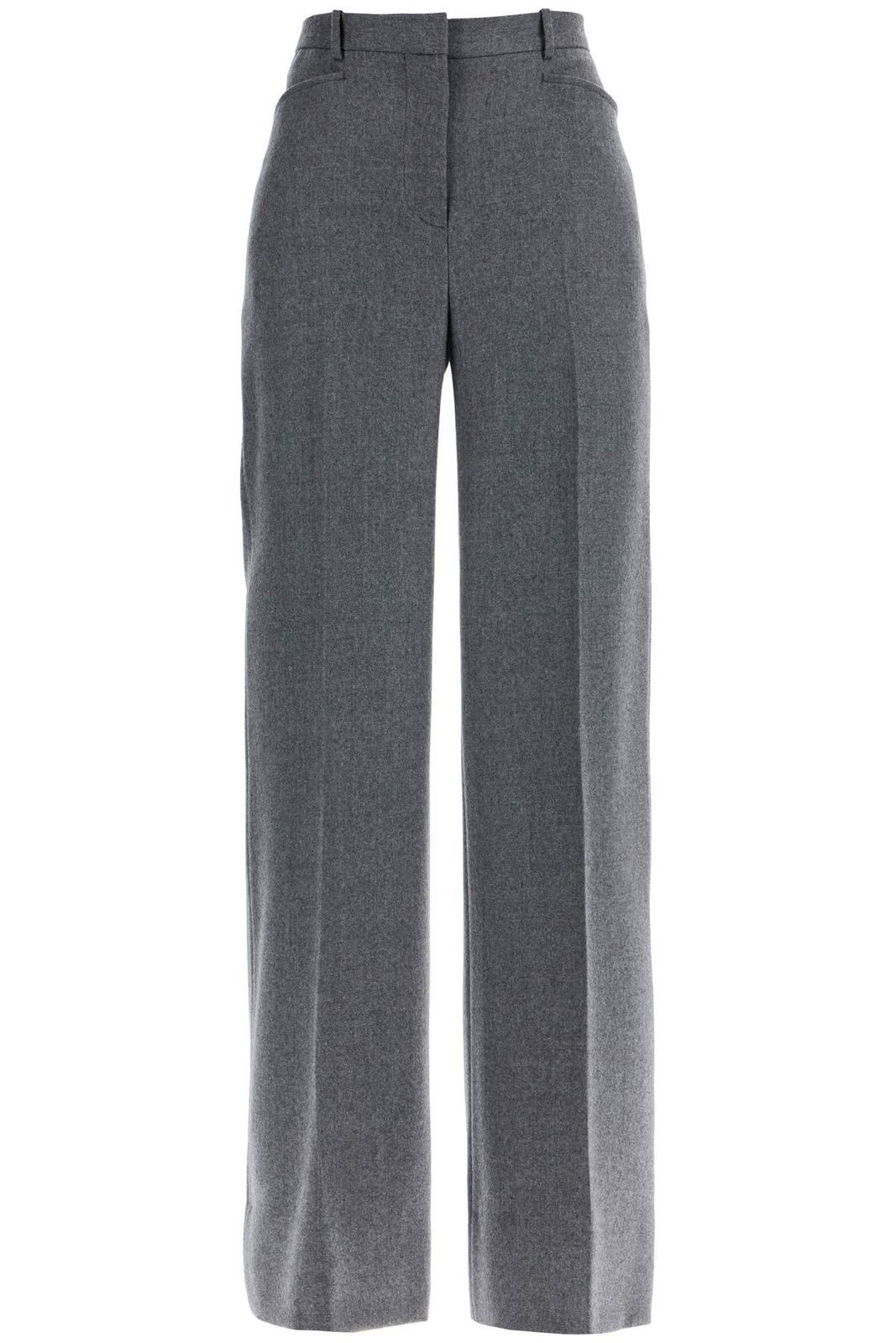 Shop Tom Ford Tailored Bootcut Trousers In Grey Melange