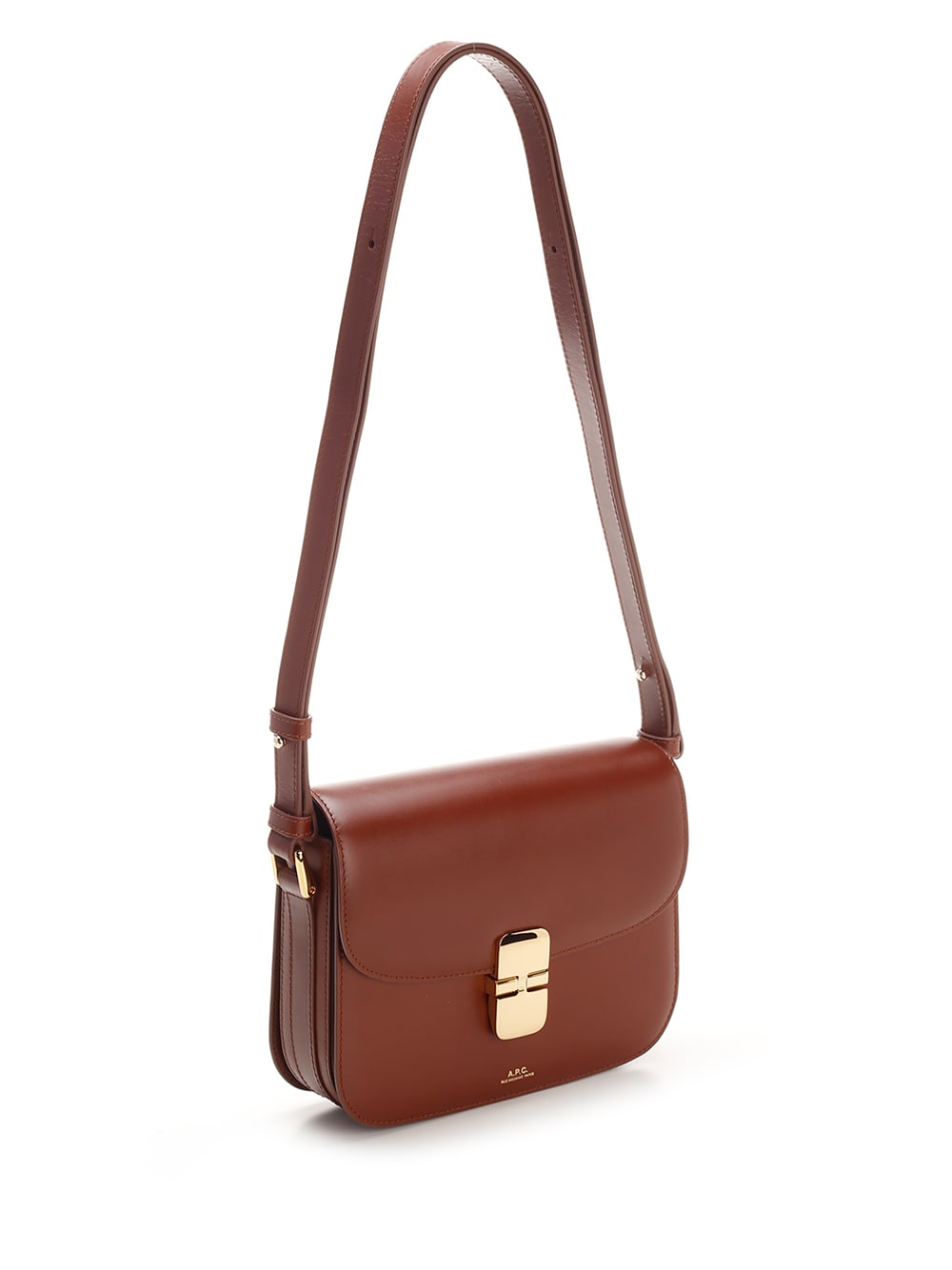 Shop Apc Small Grace Shoulder Bag In Brown