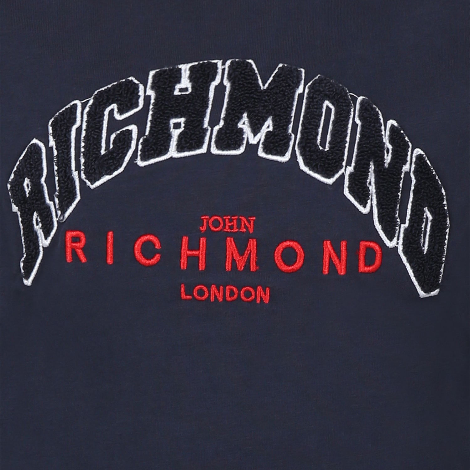 Richmond Blue T-shirt For Boy With Logo In Blue