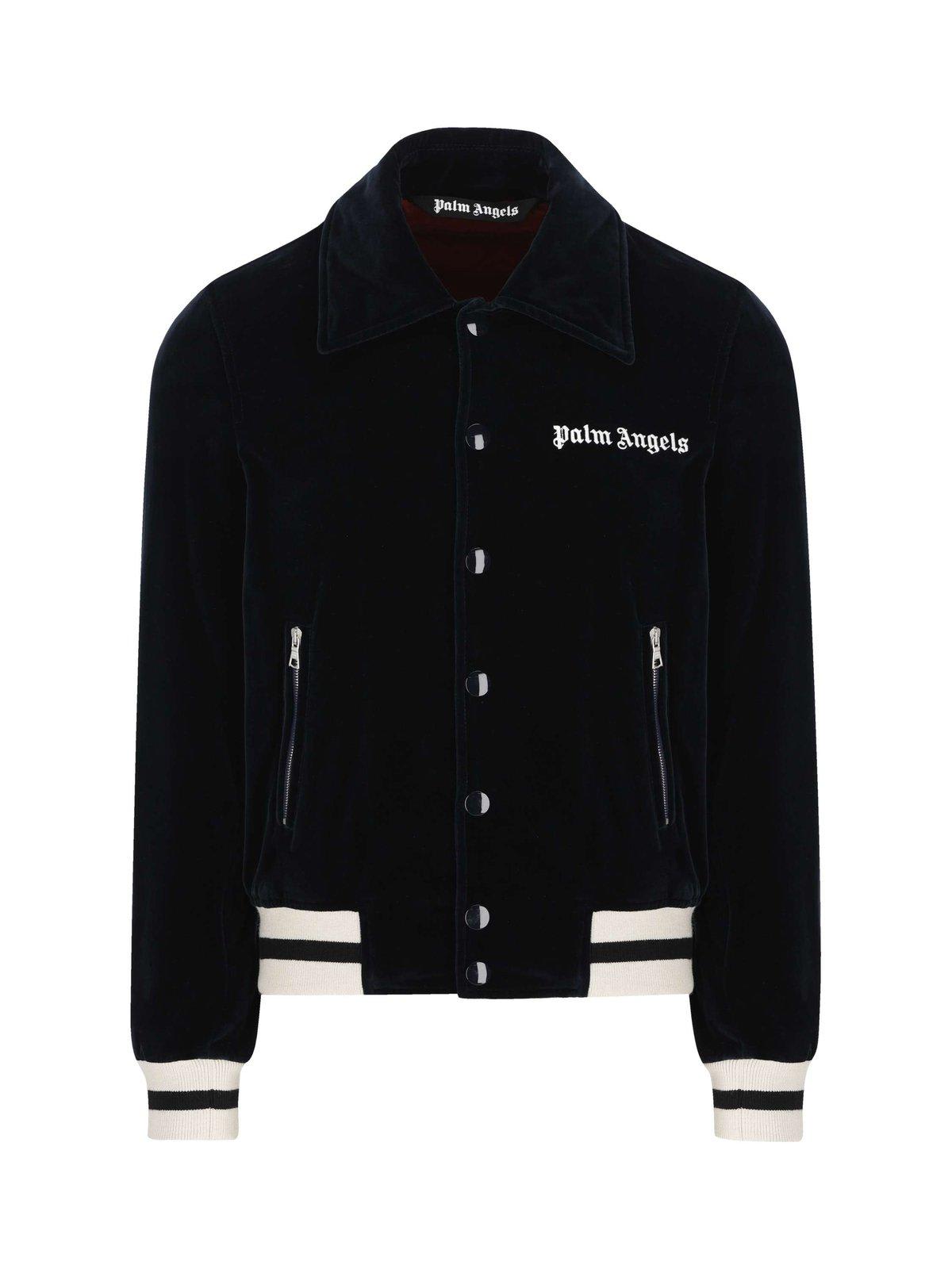 Palm Angels Logo Embroidery Buttoned Jacket