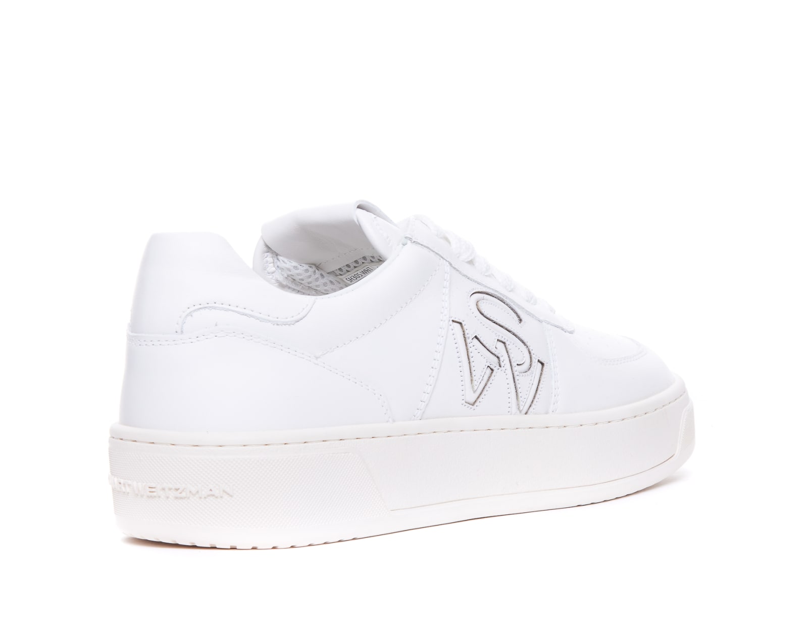 Shop Stuart Weitzman Sw Courtside Logo Sneakers In White