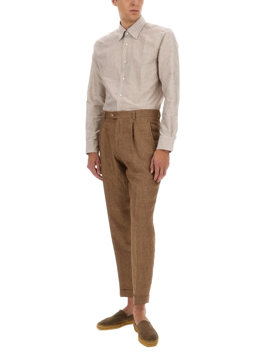 Hugo Boss Boss Trousers In Brown
