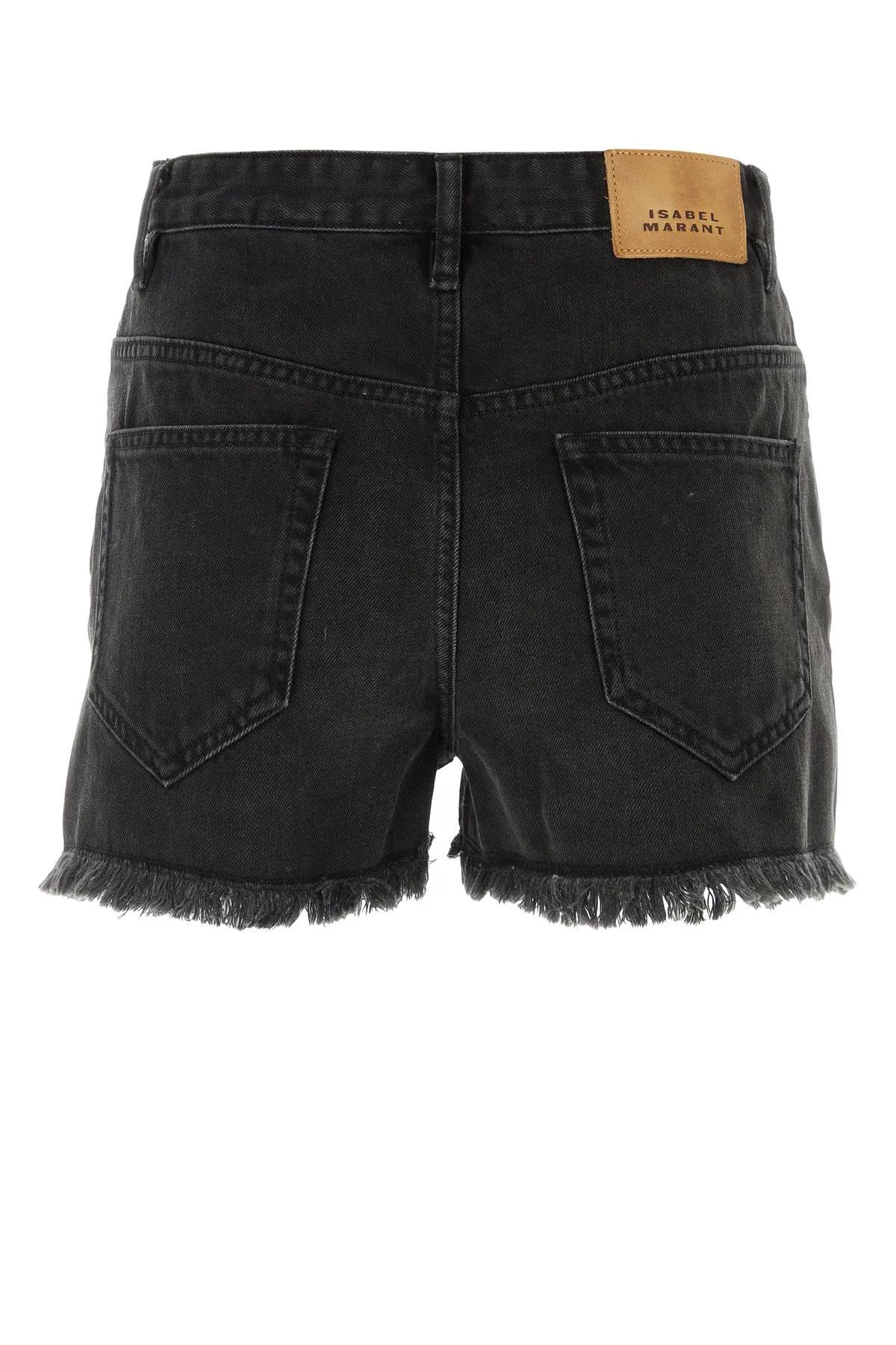Shop Isabel Marant Black Denim Lesia Shorts