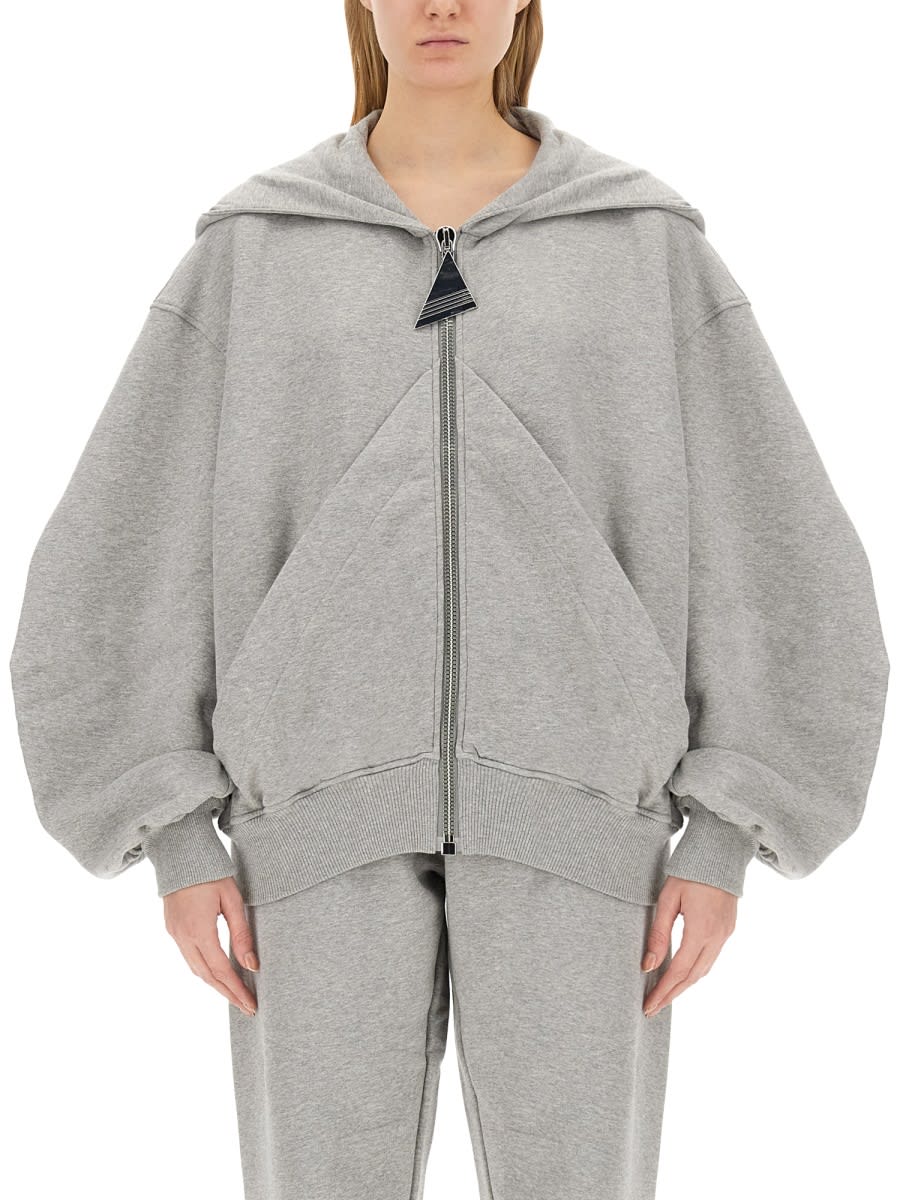 Shop Attico Hoodie In Grey