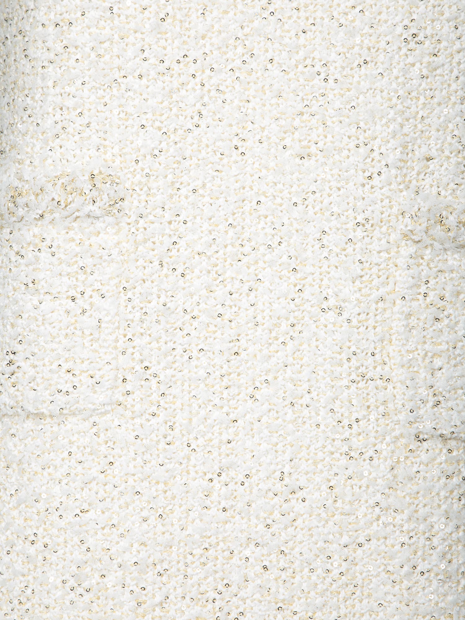 Fabiana Filippi Textured Sequinned Mini Dress In White