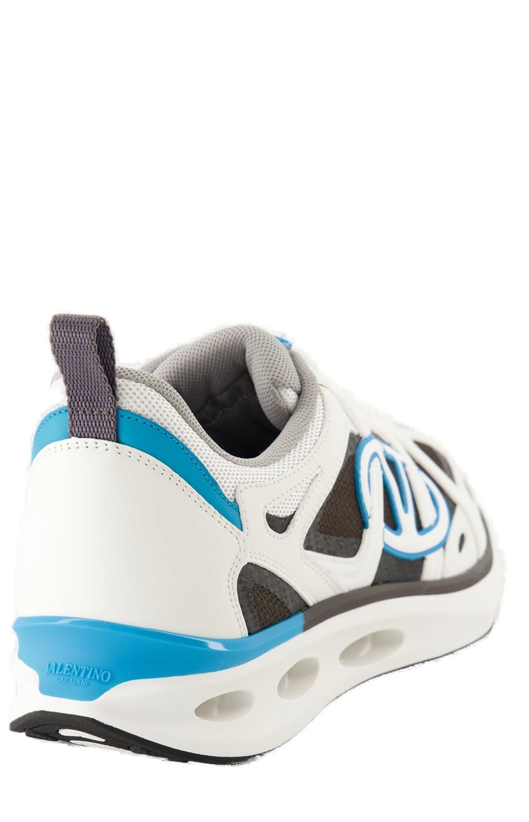 Valentino Garavani Vlogo Easyjog Leather And Mesh Sneakers