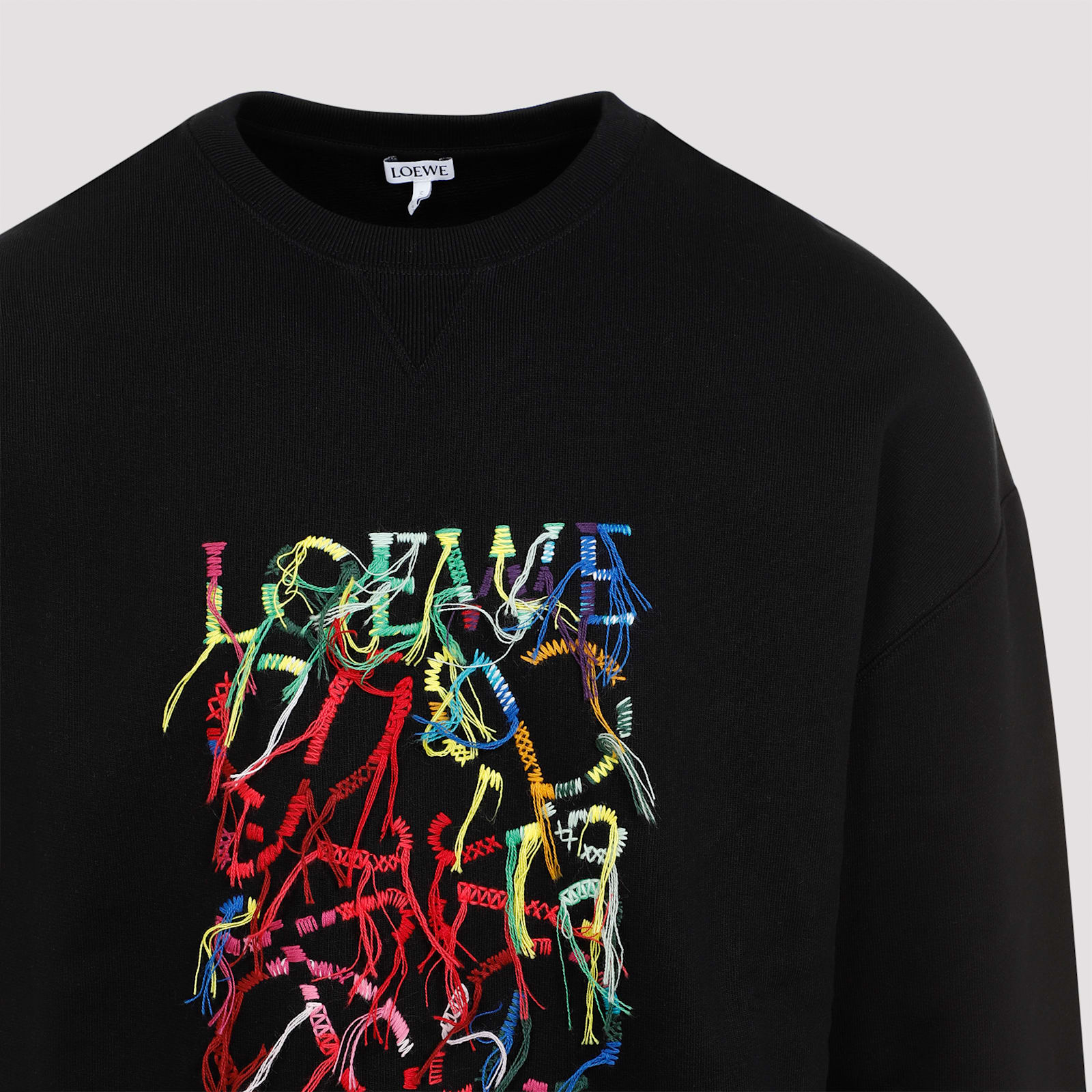 Shop Loewe Sweatshirt In Black Multicolor