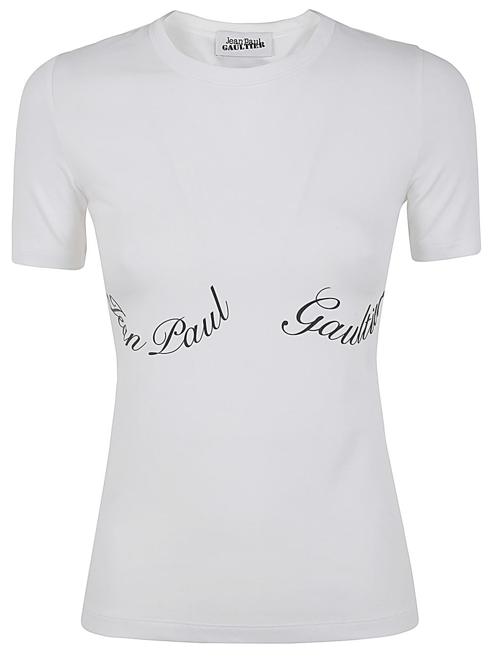 Shop Jean Paul Gaultier Cotton Baby Tee-shirt With Detail In White Black