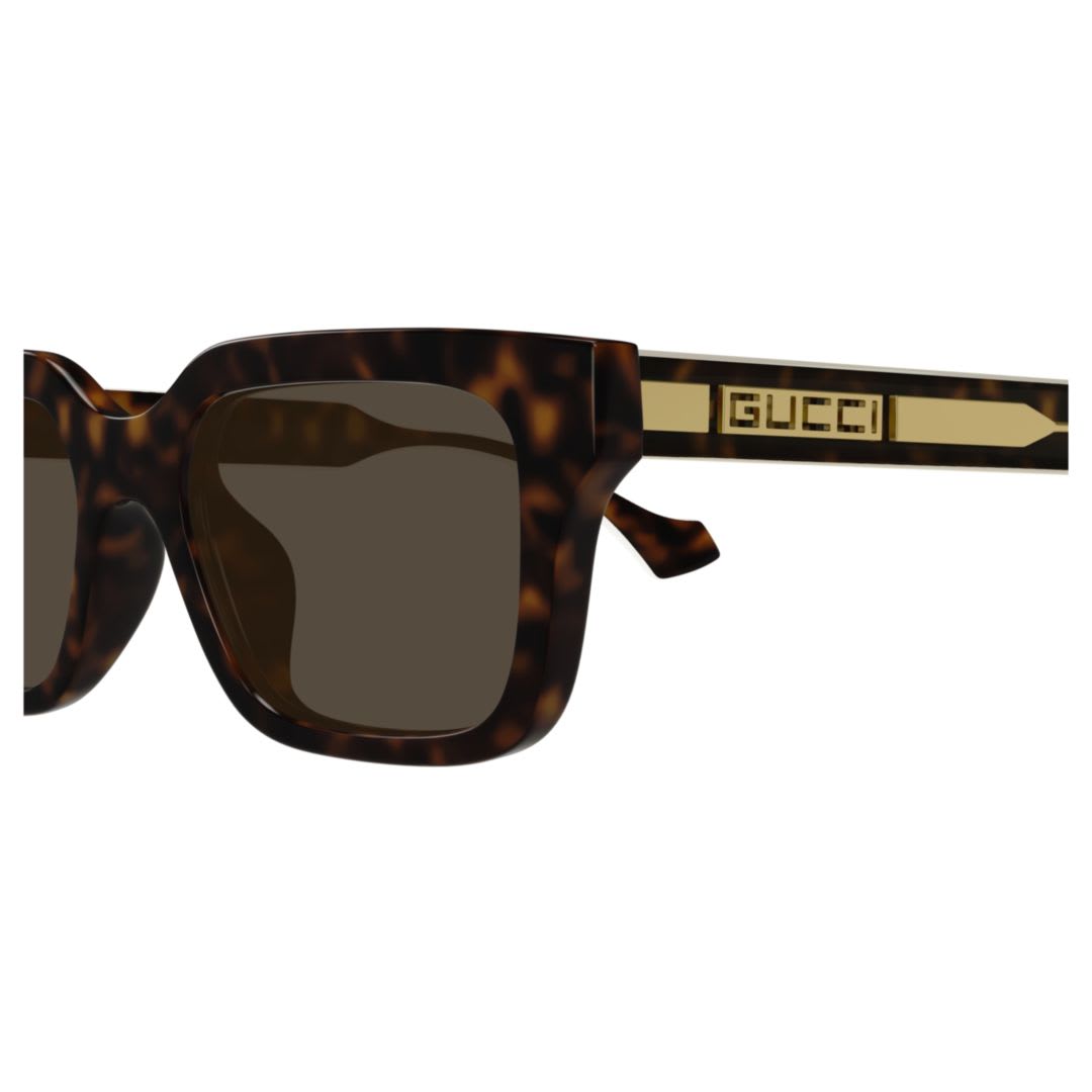 Shop Gucci Gg1732sk-002havana-yellow-brown