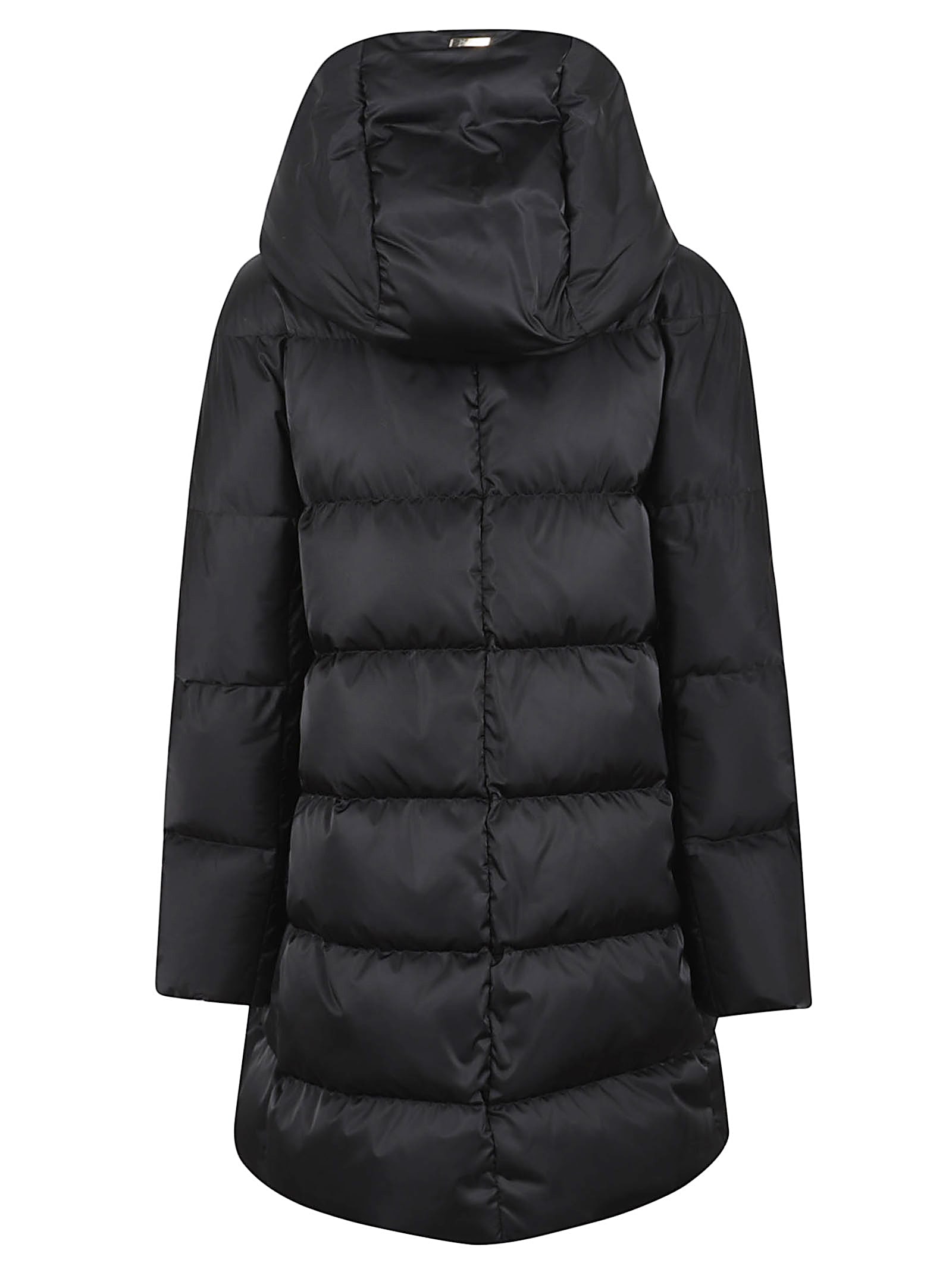 Herno A-shape In Satin With Hood In Blue