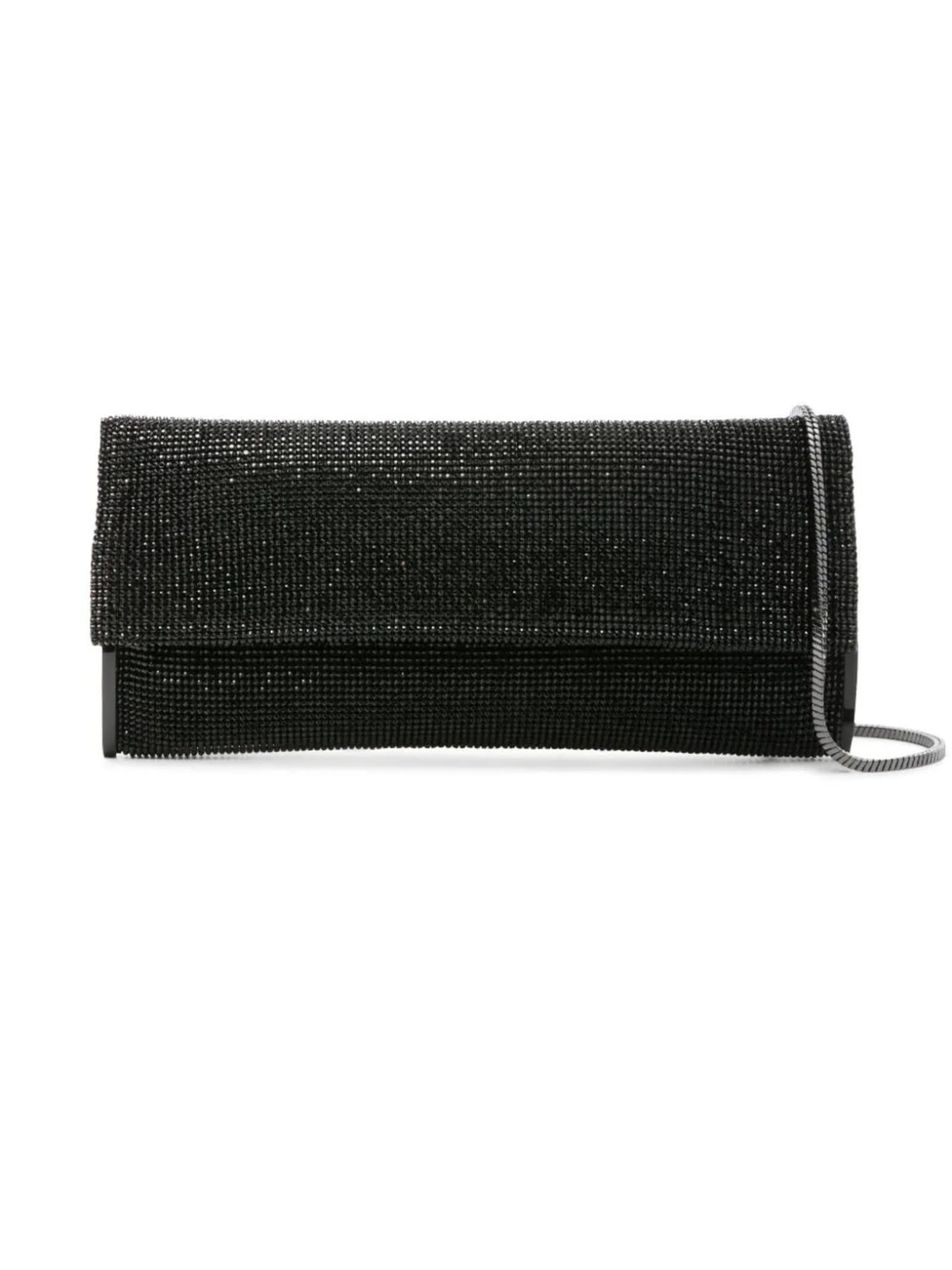 Shop Benedetta Bruzziches Kate Rhinestone-embellished Clutch Bag In Black