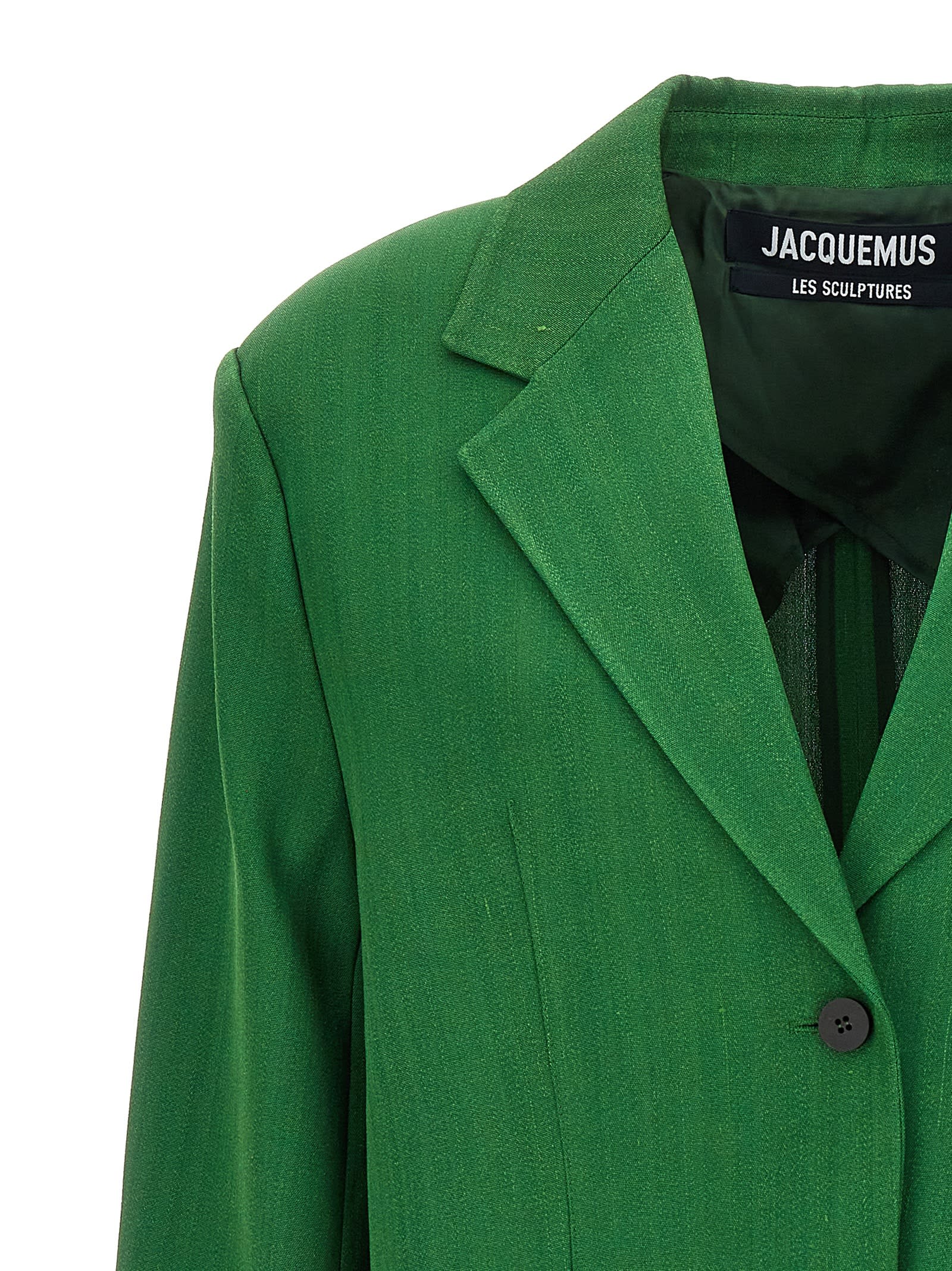 Shop Jacquemus La Veste Titolo Blazer In Green