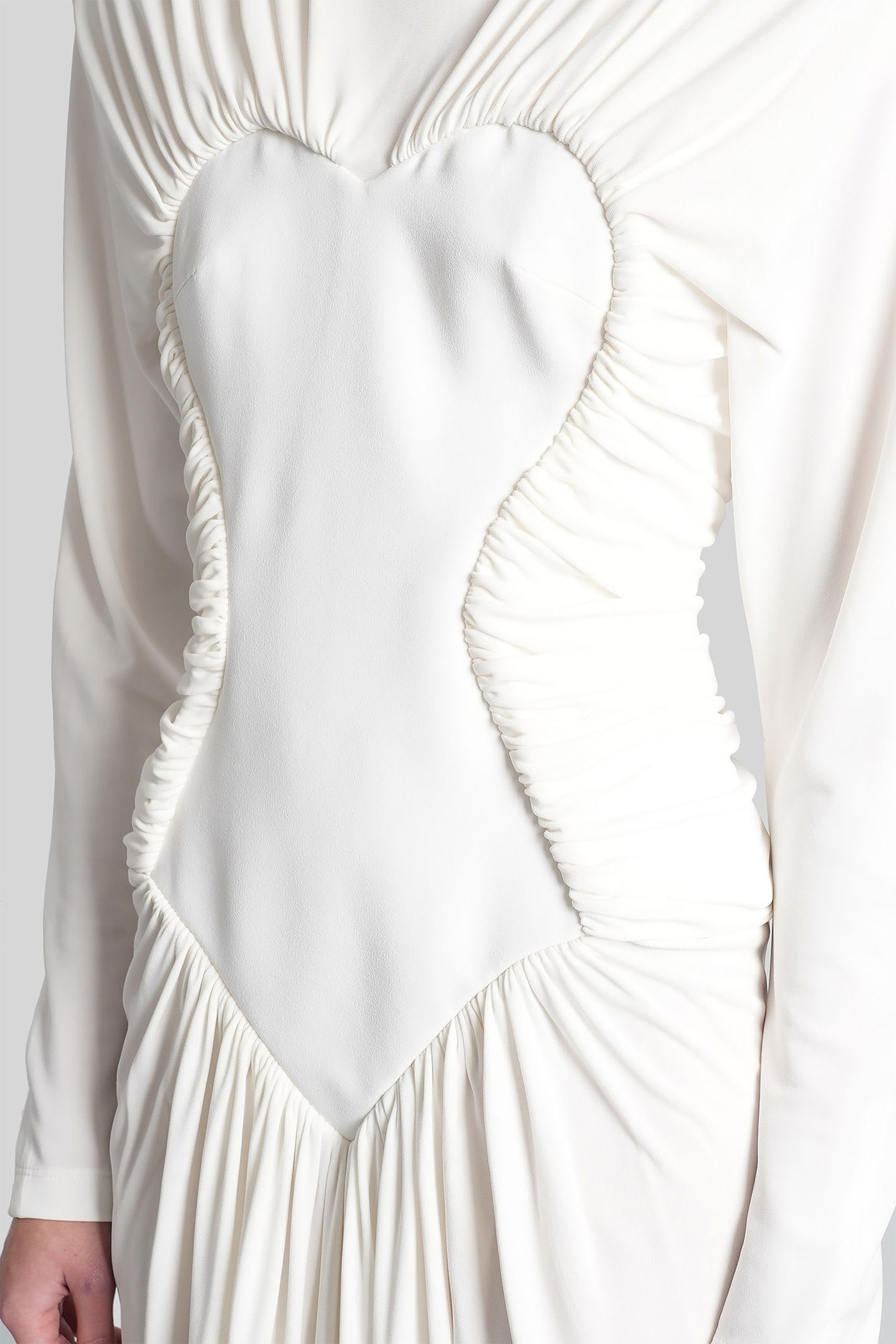 Stella Mccartney Long Dress In White Polyamide In White
