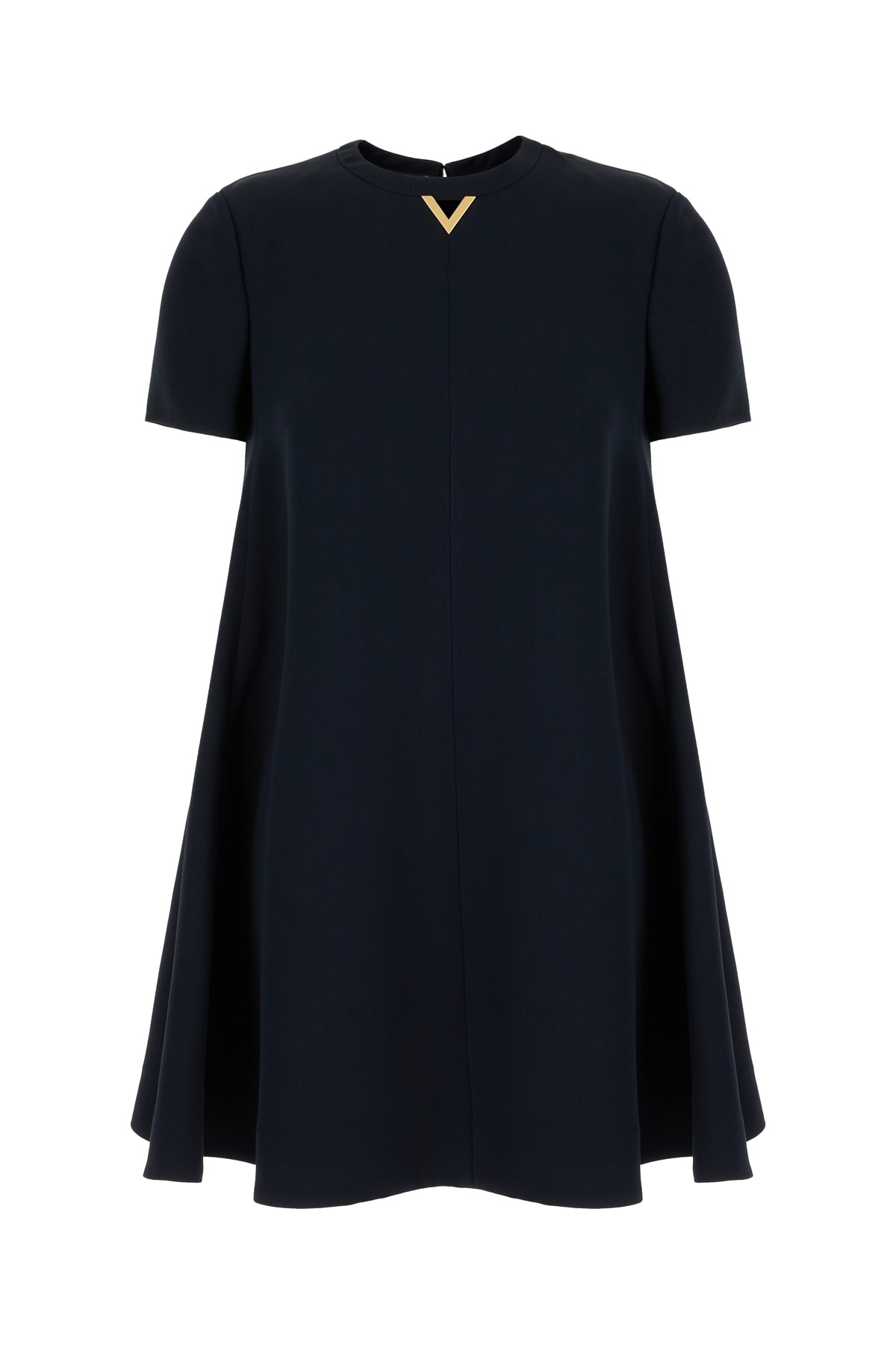 Valentino Midnight Blue Viscose Dress In Navy