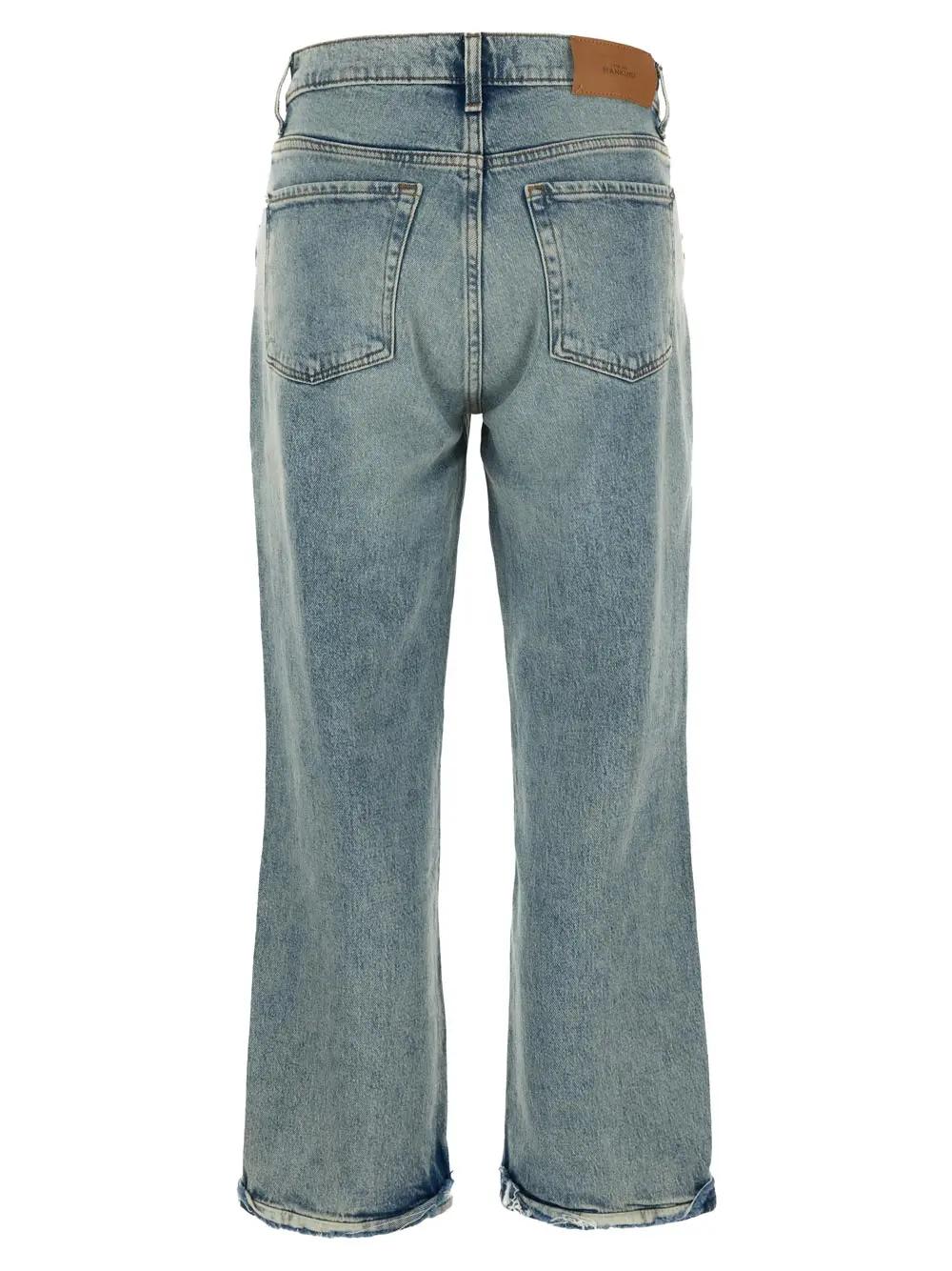 Shop 7 For All Mankind Denim Trouser In Clear Blue