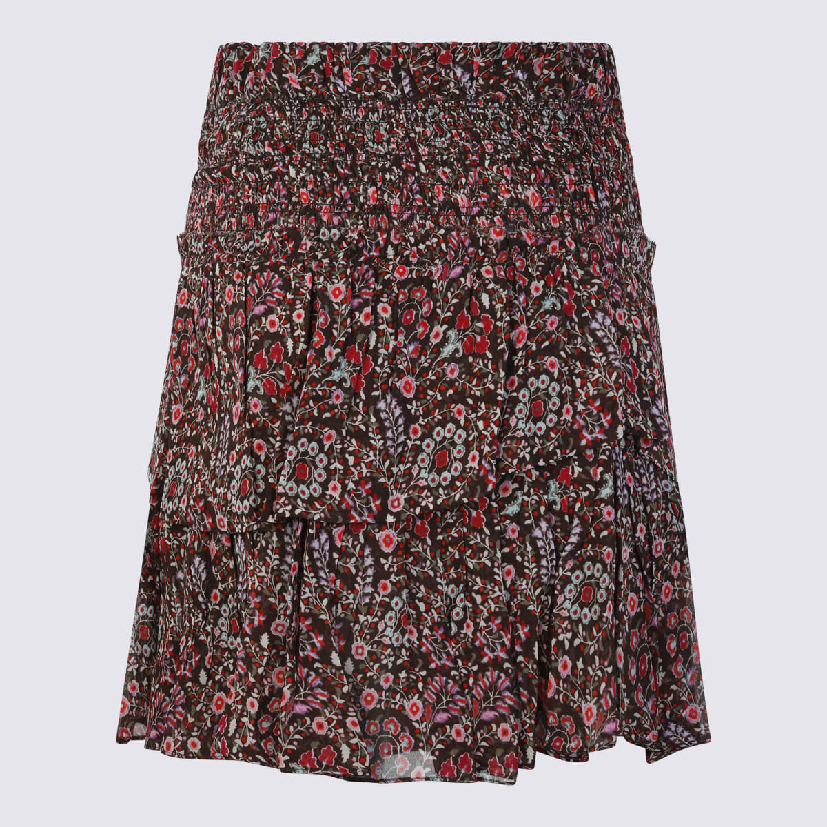 Shop Marant Etoile Brown Multicolour Viscose Naomi Skirt