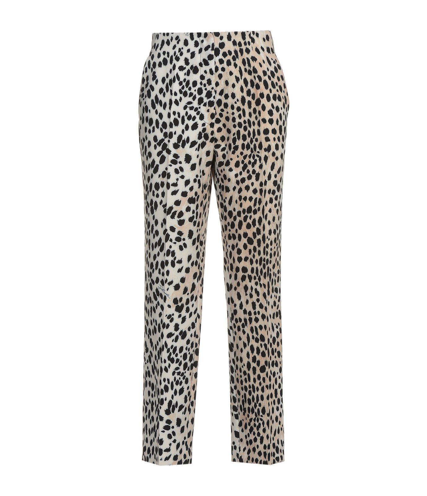 Just Cavalli Leopard Printed Straight Pants