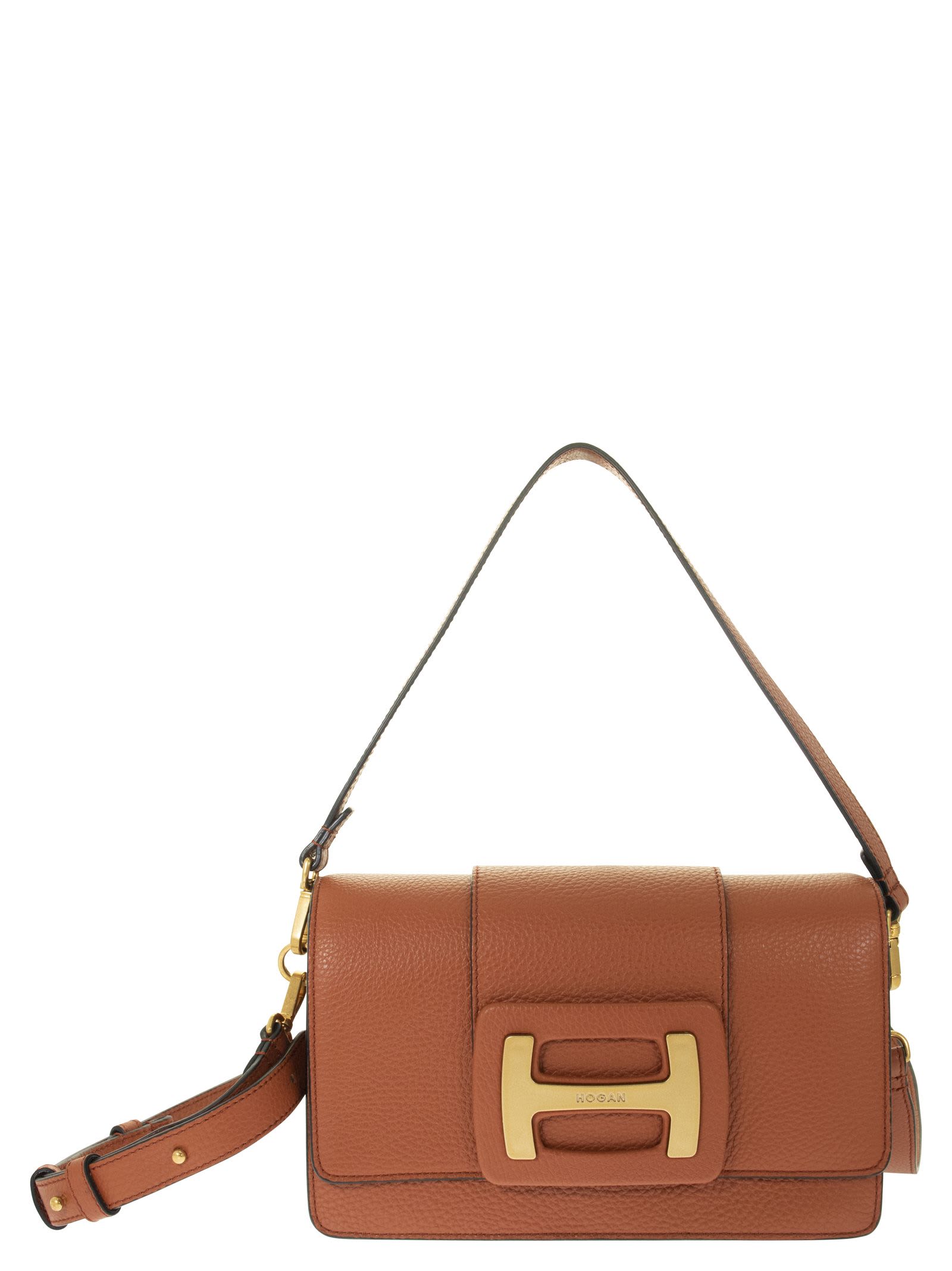 Hogan H-bag - Leather Shoulder Bag In Cognac | ModeSens